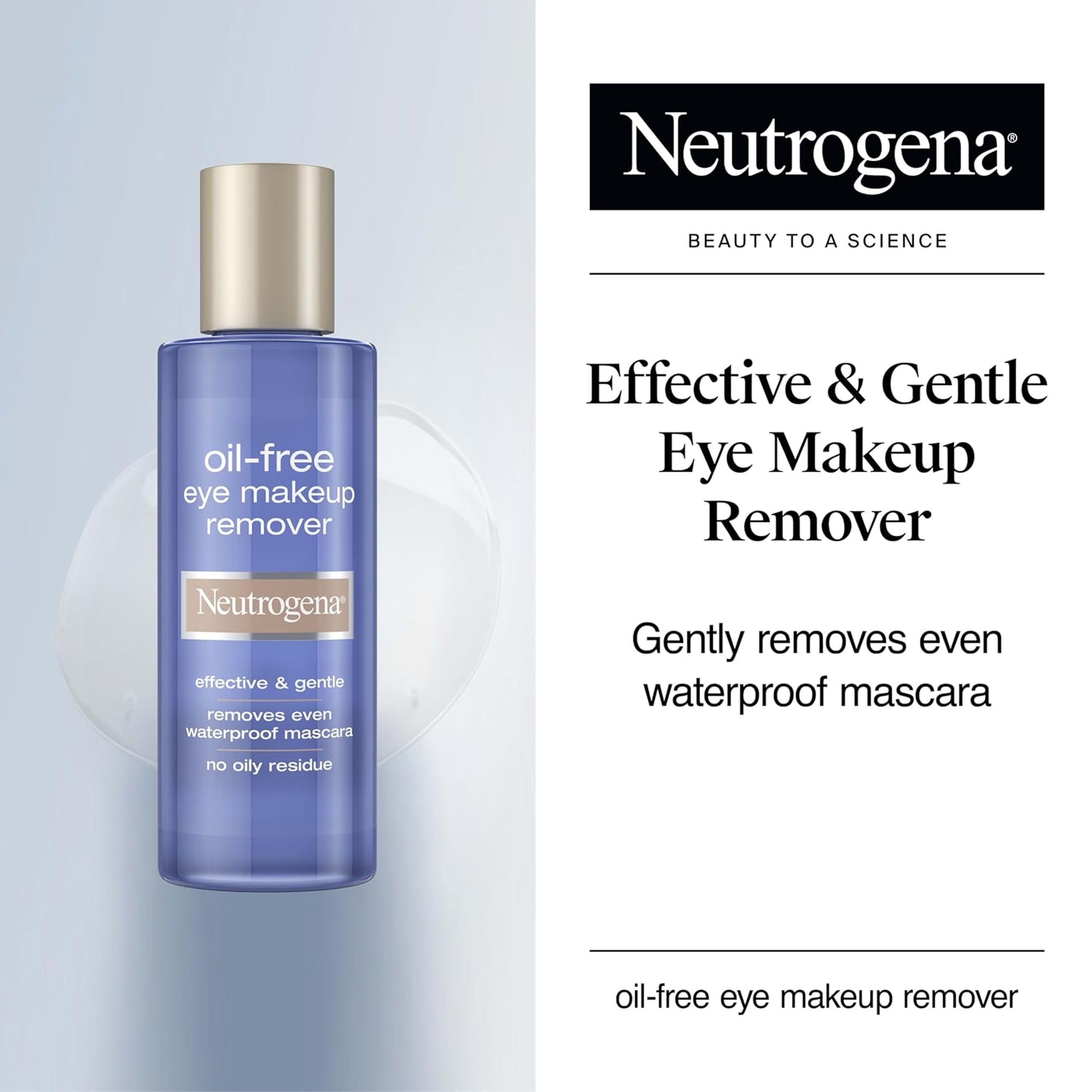 Neutrogena Oil-Free Eye Makeup Remover 8 fl.oz - Gentle Cleanser for Sensitive Eyes, Dissolves Waterproof Mascara 2