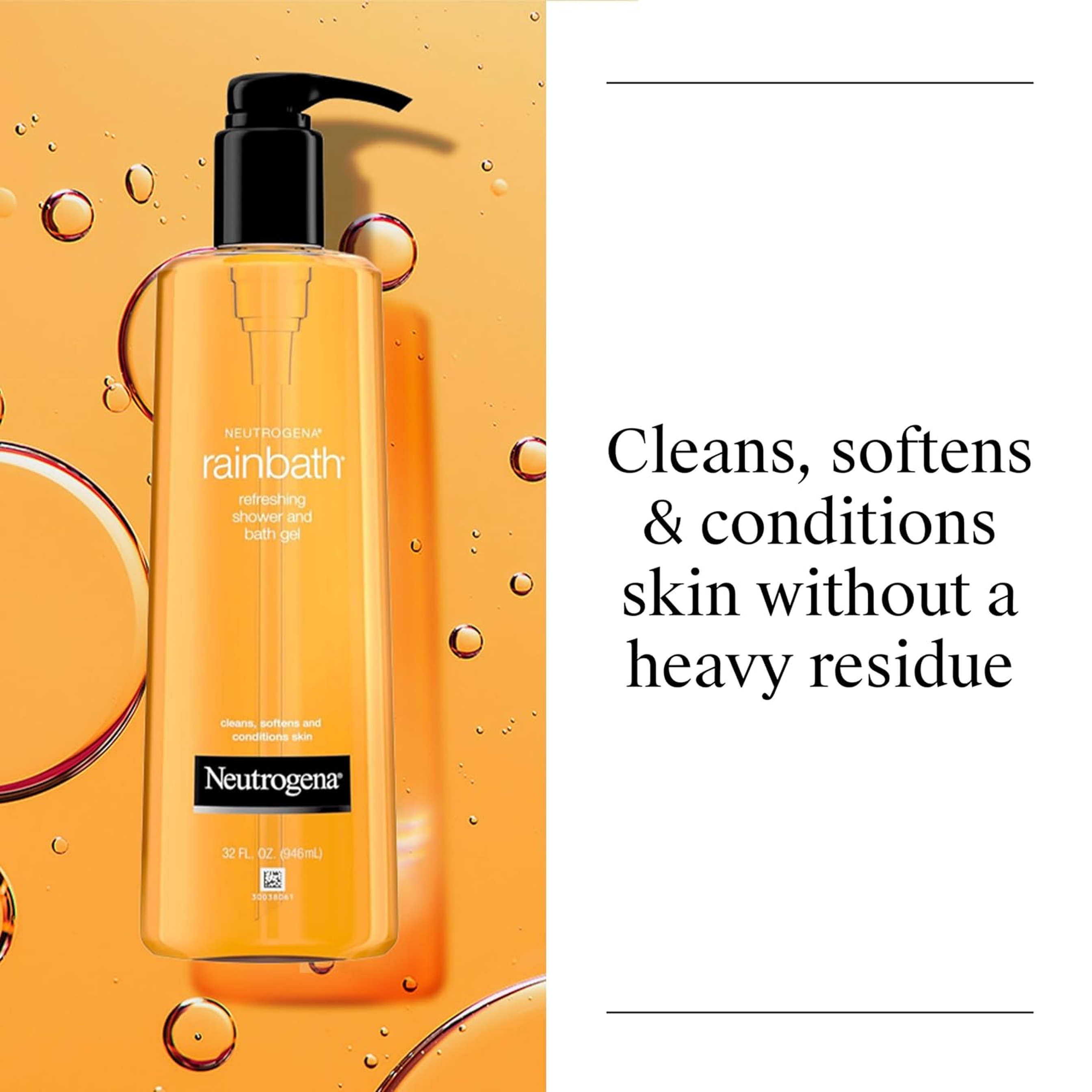 Neutrogena Rainbath Refreshing Shower and Bath Gel 32 fl.oz - Moisturizing Body Wash Cleans, Softens & Conditions Skin 2