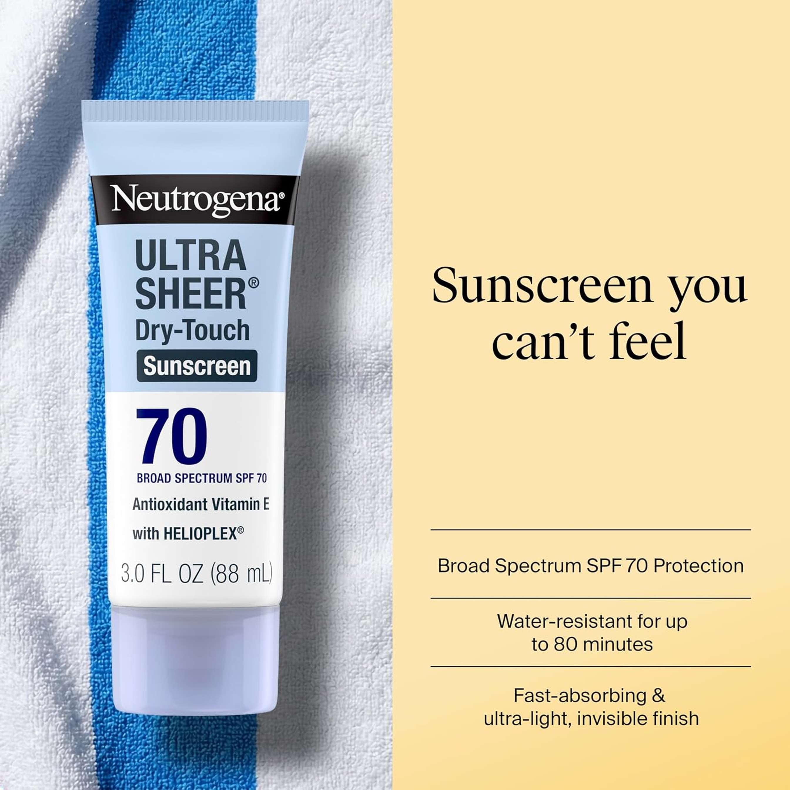 Neutrogena Ultra Sheer Dry-Touch Sunscreen SPF70 3 fl.oz - Broad Spectrum UVA/UVB Protection, Lightweight 2