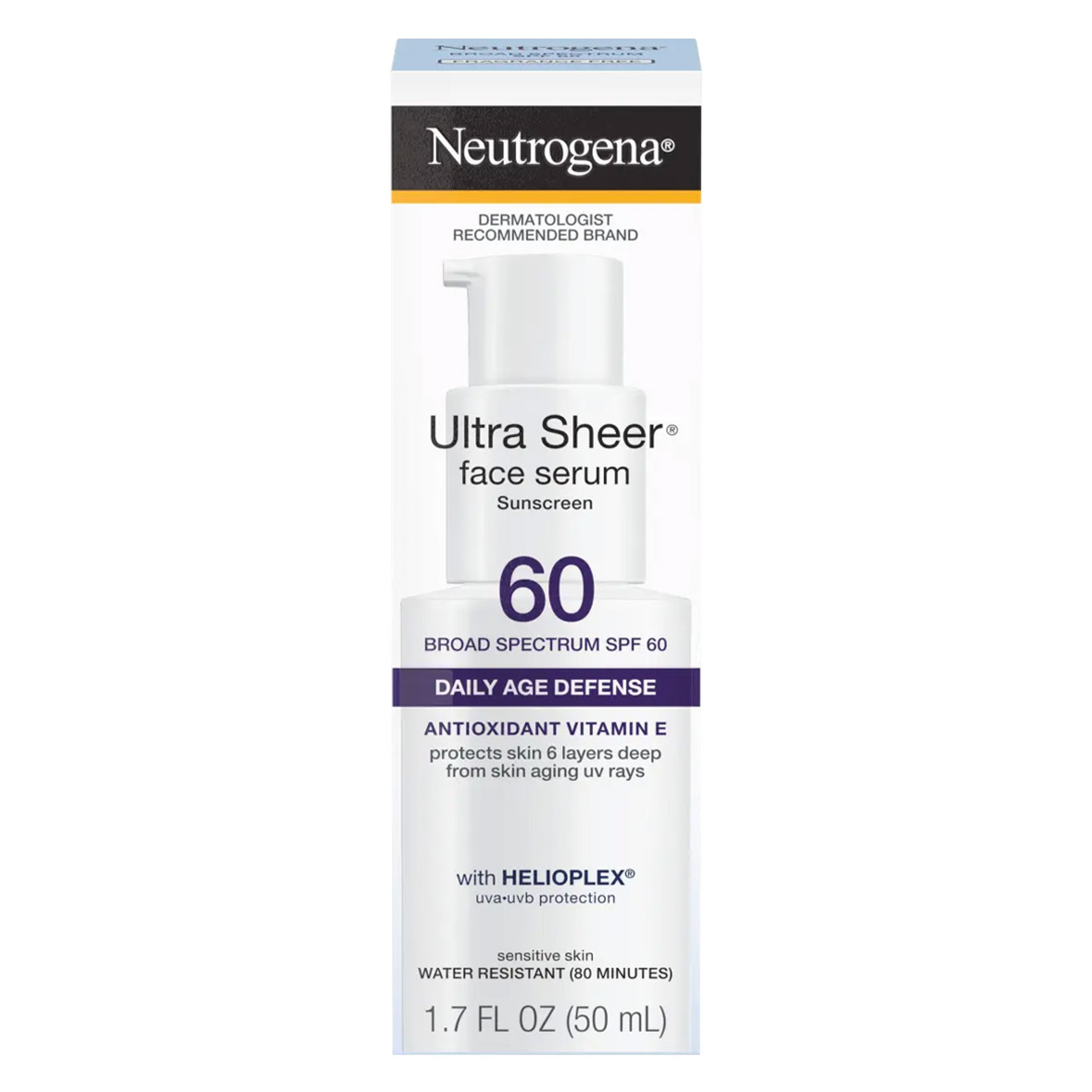 Neutrogena Ultra Sheer Face Serum SPF60 1.7 fl.oz - Fragrance-Free, Lightweight, Broad Spectrum UVA/UVB Protection 9