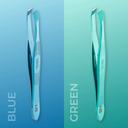 NGHIA Green Stainless Steel Slanted Tips Tweezers N-425G 1 Count - for General-Purpose Hair Removal & Shaping Eyebrows 4