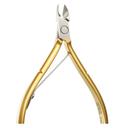NGHIA Hard Steel Cuticle Nipper D-555 1 Count - Precision Nail Tech Nipper with Gold & Grey Plated Double Spring Jaws 4