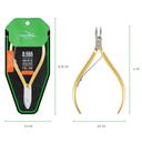 NGHIA Hard Steel Cuticle Nipper D-555 1 Count - Precision Nail Tech Nipper with Gold & Grey Plated Double Spring Jaws 3
