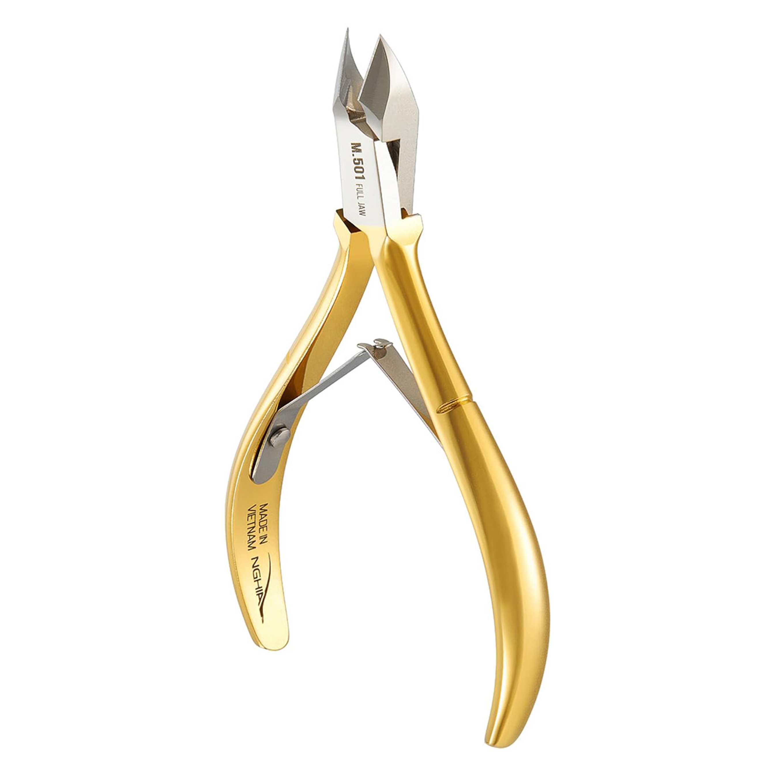 NGHIA Hard Steel Nail Nipper M-501 1 Count - Precision Acrylic Nipper with Hard Steel Jaw, Elegant Gold Plated Finish 5