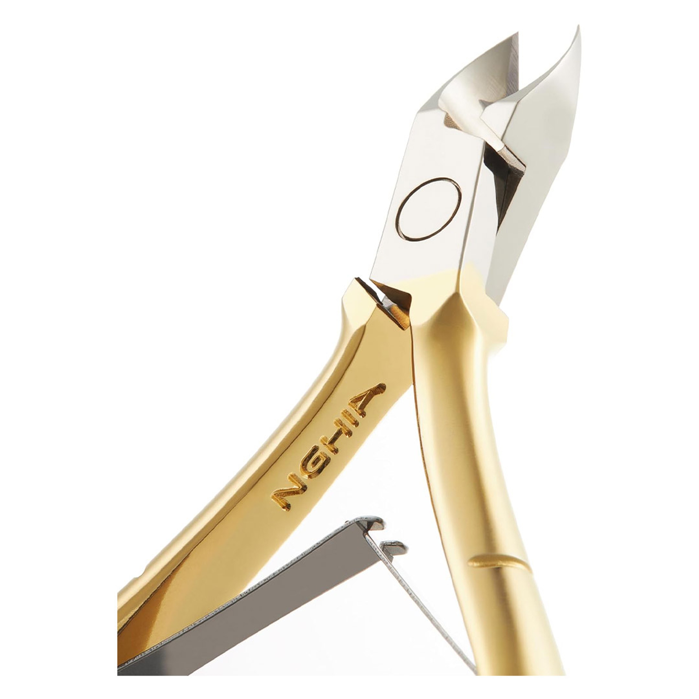 NGHIA Hard Steel Nail Nipper M-501 1 Count - Precision Acrylic Nipper with Hard Steel Jaw, Elegant Gold Plated Finish 4