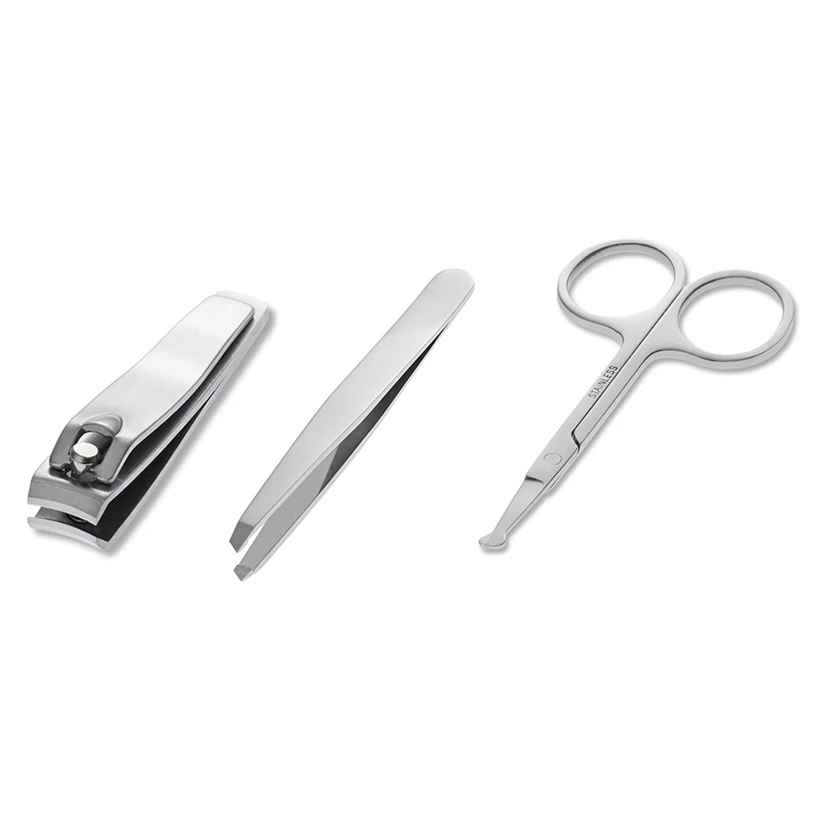 NGHIA Men Compacted Nail Kit, Grey, 1 Set - Stainless Steel Manicure Set for Travel Includes Nail Clippers, Scissors, Tweezers 6