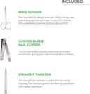 NGHIA Men Compacted Nail Kit, Grey, 1 Set - Stainless Steel Manicure Set for Travel Includes Nail Clippers, Scissors, Tweezers 4