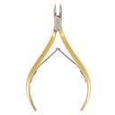 NGHIA Premium Hard Steel Cuticle Nipper D-501 1 Count - Precision Nail Tech Nipper with Gold & Grey Plated Double Spring Jaws 4