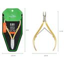 NGHIA Premium Hard Steel Cuticle Nipper D-501 1 Count - Precision Nail Tech Nipper with Gold & Grey Plated Double Spring Jaws 3