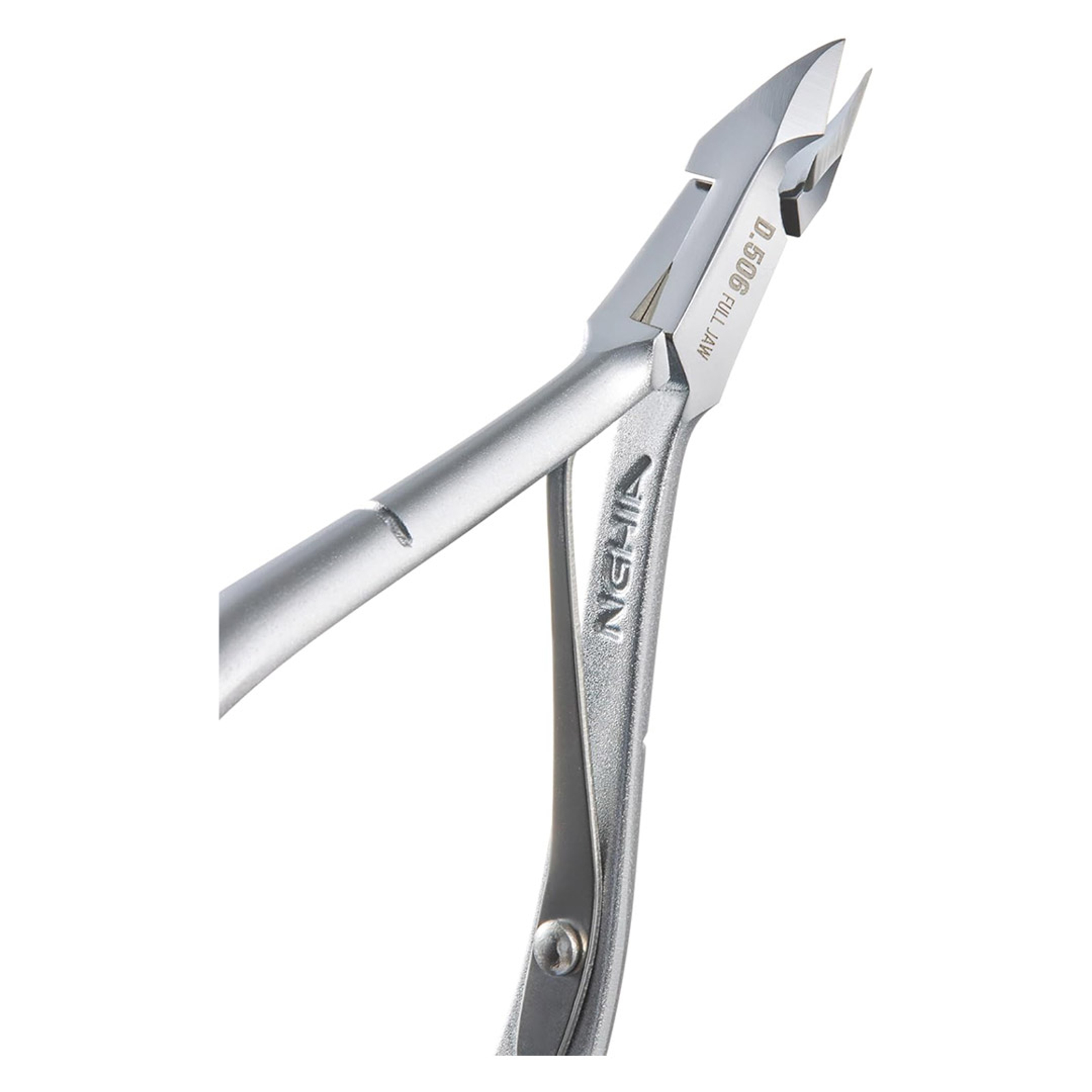 NGHIA Premium Hard Steel Cuticle Nipper D-506 1 Count - Precision Nail Tech Nipper with Grey Plated Full Jaw & Single Spring 5