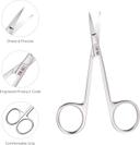 NGHIA Stainless Steel Curve Eyebrow Scissors KM-601 1 Count - Lightweight, Curved Blade for Precision 4