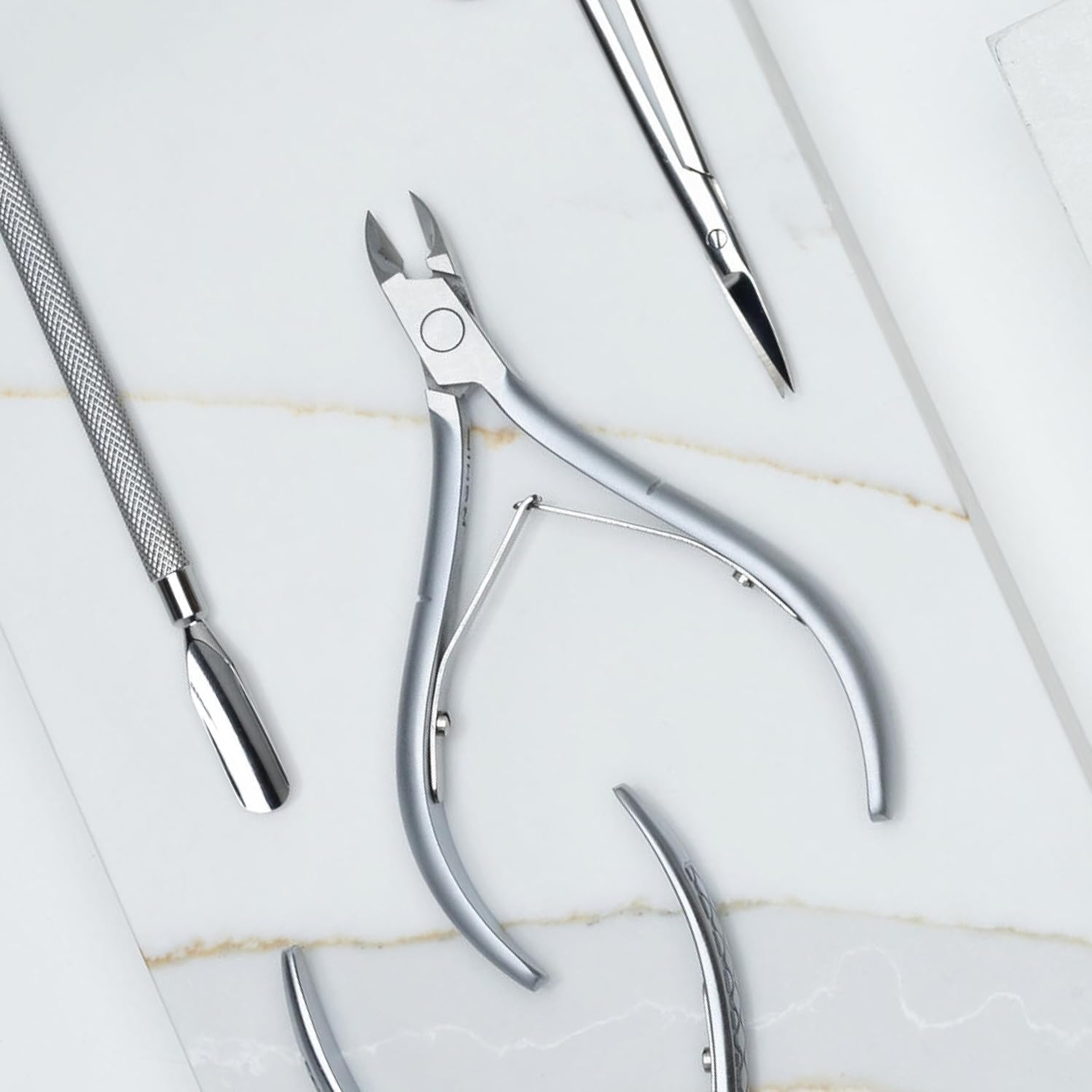 NGHIA Stainless Steel Cuticle Nipper, D-03 JAW 14, 1 Count - Premium Quality for Nail Care, Durable & Sharp, Grey Plated 6