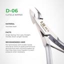 NGHIA Stainless Steel Cuticle Nipper, D-06 JAW 14, 1 Count - Premium Quality for Nail Care, Durable & Sharp, Grey Plated 2