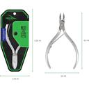 NGHIA Stainless Steel Nail Nipper M-01 1 Count - Precision Acrylic Nipper with Grey Plated Jaw, Curve Handle & Single Spring 3