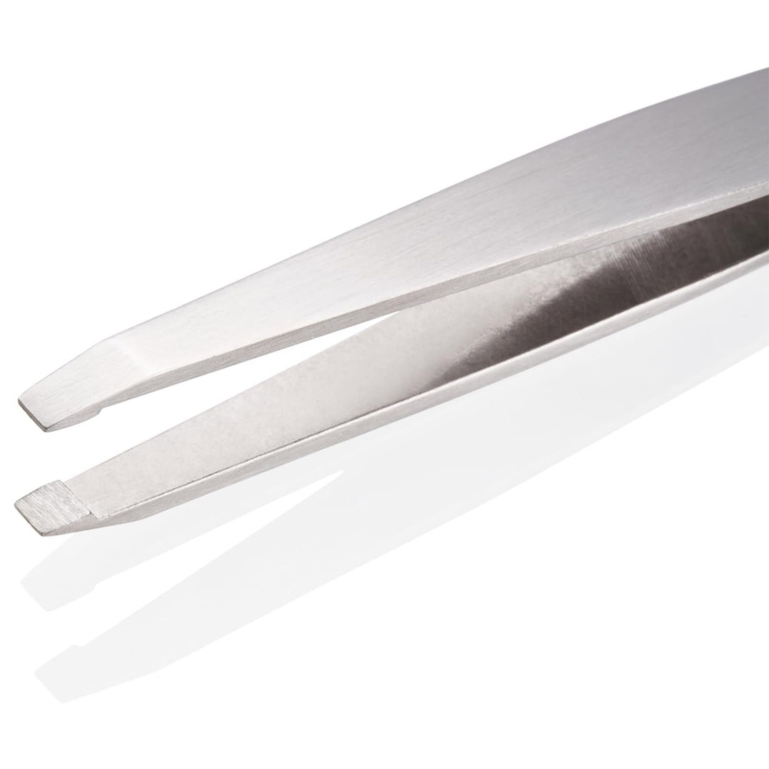 NGHIA Stainless Steel Straight Blades Tweezer N-404 1 Count - Square Tips, Thick Handle 4