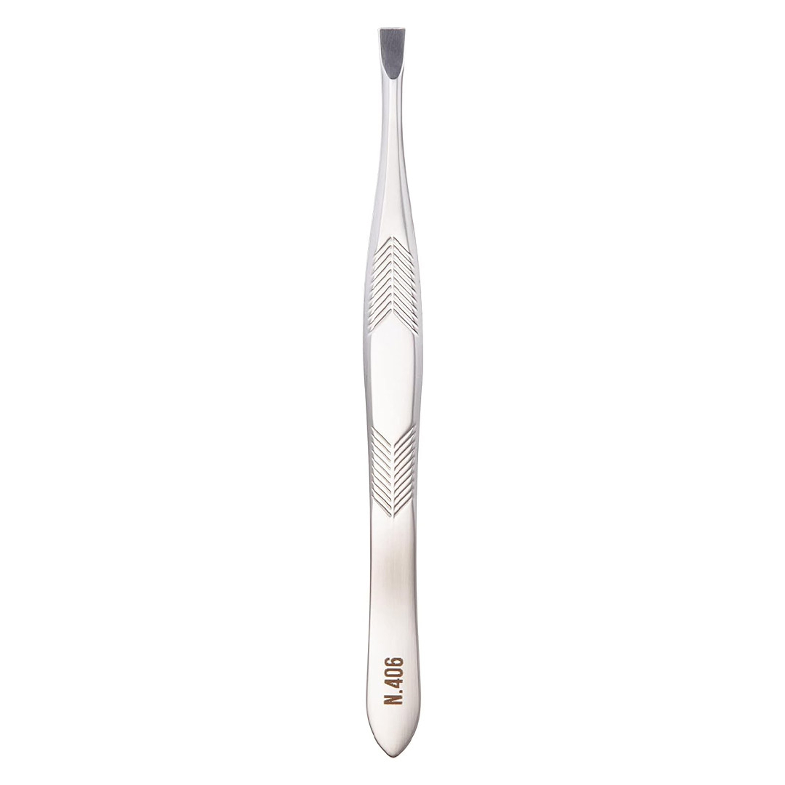 NGHIA Stainless Steel Straight Head Tweezer N-406 1 Count - Square Tips, Thin Handle for Precision Grooming 6