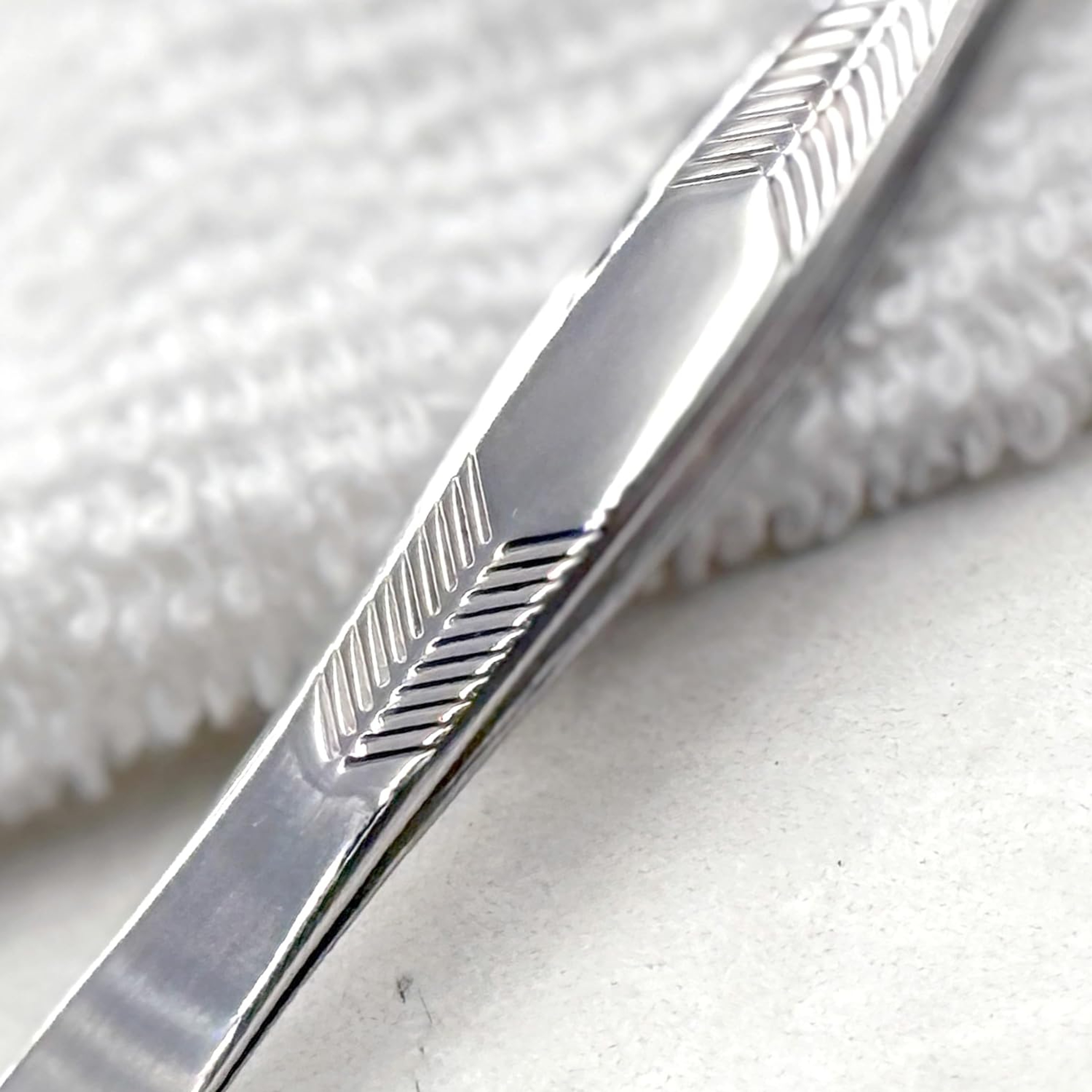 NGHIA Stainless Steel Straight Head Tweezer N-406 1 Count - Square Tips, Thin Handle for Precision Grooming 4