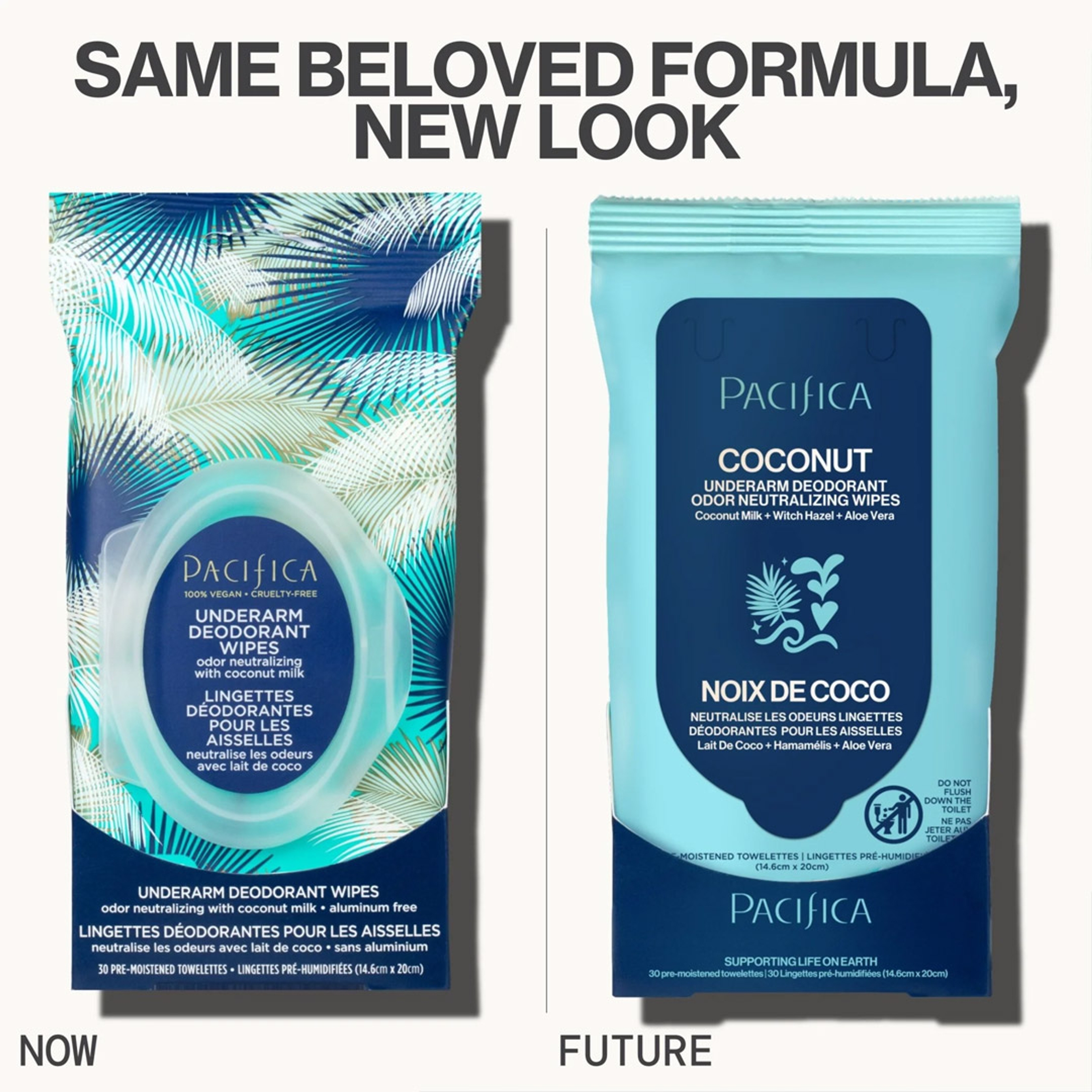 Pacifica Coconut Milk & Essential Oils Underarm Deodorant Wipes 30 Count - Helps Remove Odor, Aluminum-Free 2