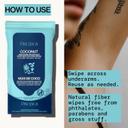 Pacifica Coconut Milk & Essential Oils Underarm Deodorant Wipes 30 Count - Helps Remove Odor, Aluminum-Free 8