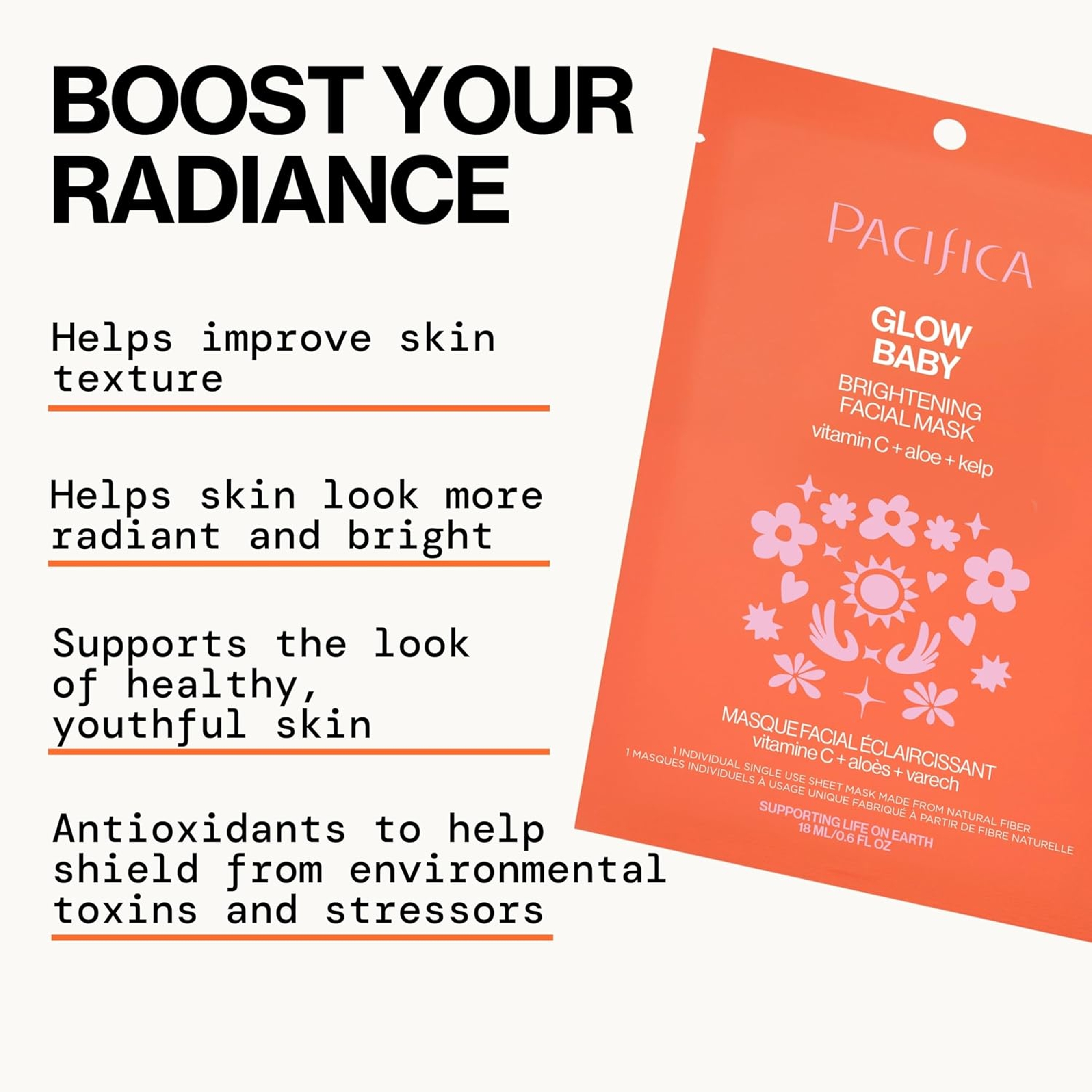 Pacifica Glow Baby Brightening Facial Mask 0.6 fl.oz - Cooling Mask for Dark Spots & Fine Lines 5