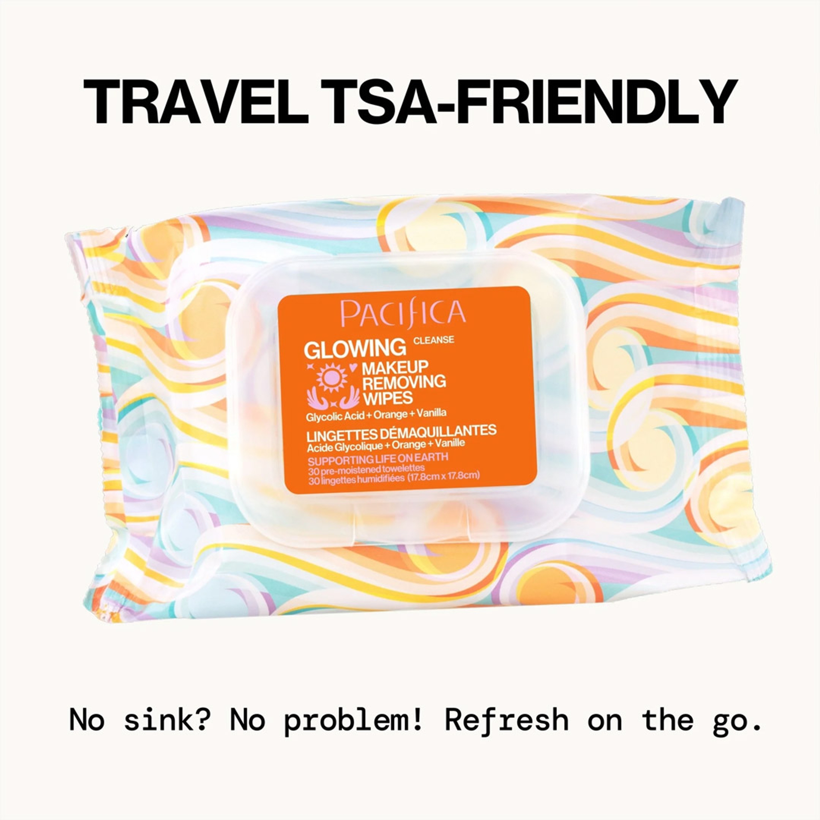 Pacifica Glowing Makeup Remover Wipes 30 Count - No Rinse Face Cleaning Towelettes with Glycolic Acid 11