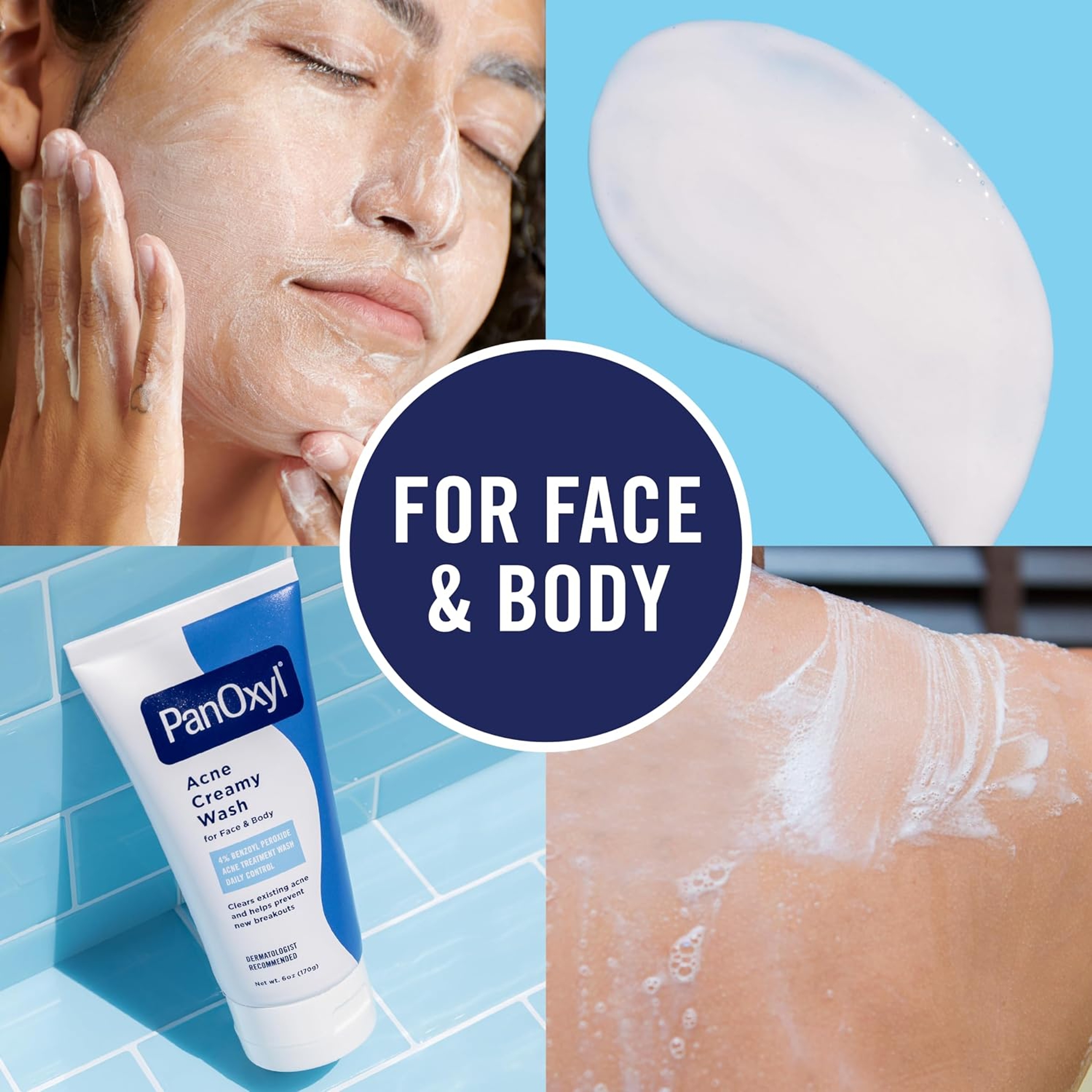 PanOxyl Acne Creamy Wash 6 oz - Antibacterial Daily Cleanser with 4% Benzoyl Peroxide, Treat & Prevent Acne 4