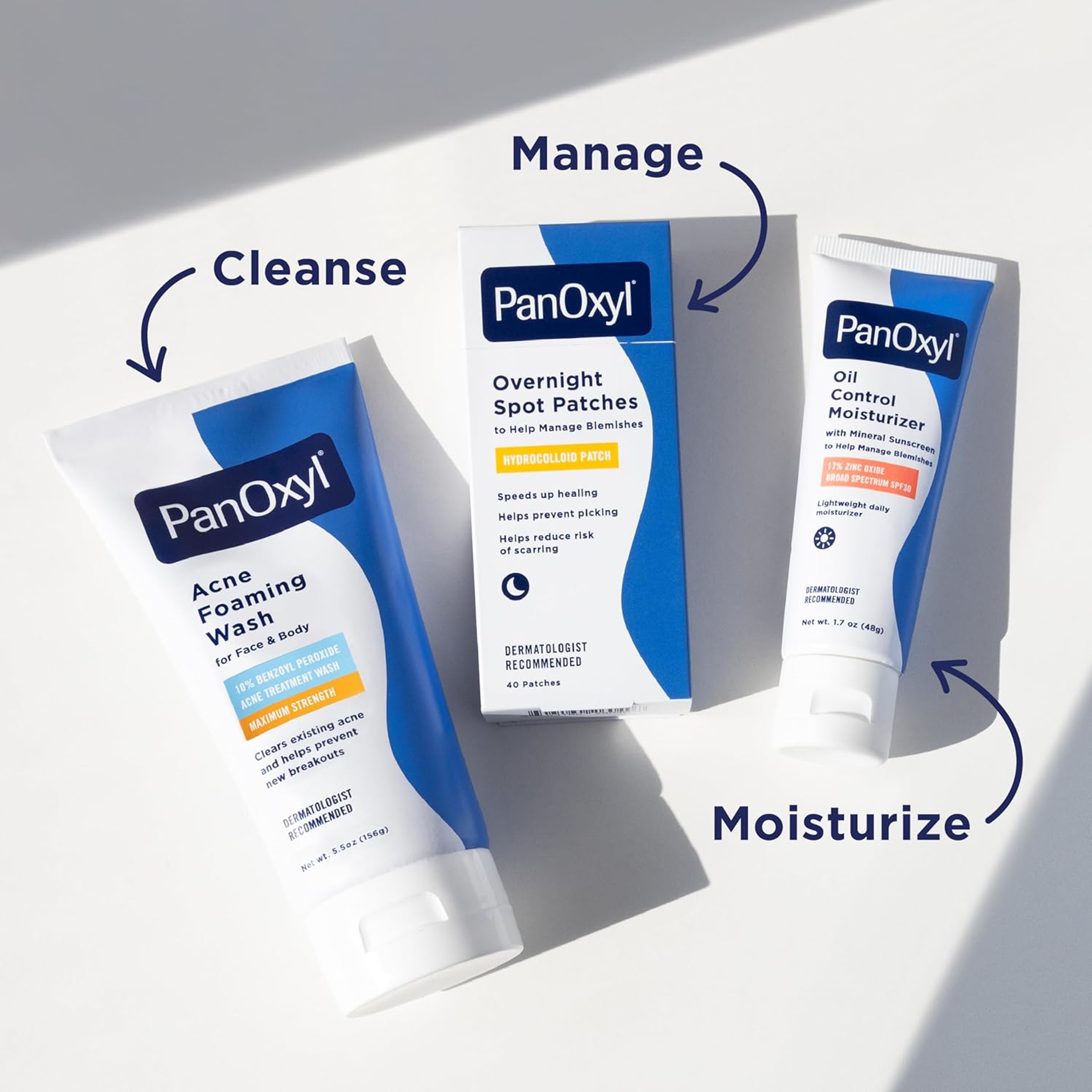PanOxyl Acne Foaming Wash 5.5 oz - Daily Acne-Fighting Cleanser with 10% Benzoyl Peroxide, Maximum Strength 7