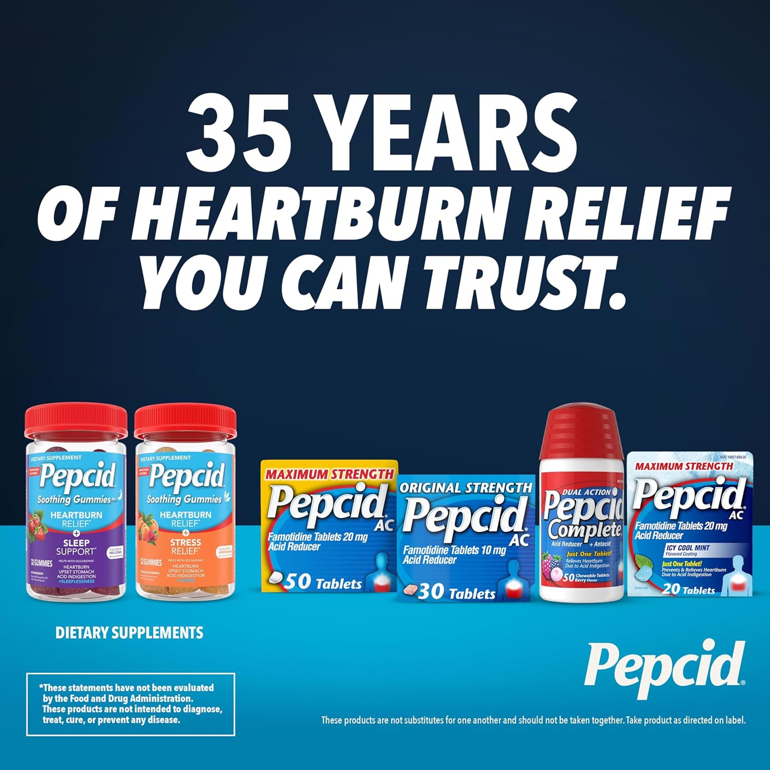 Pepcid AC Original Strength Tablets 90 Count - 10mg Famotidine,  Prevents & Relieves Heartburn Due to Acid Indigestion 4