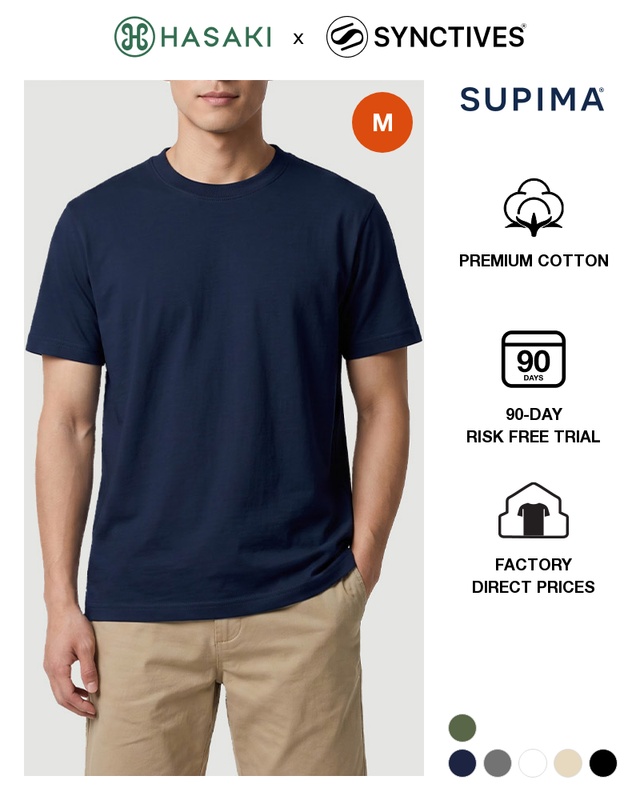 [Supima Cotton] Synctives Men's Classic Fit T-shirt
