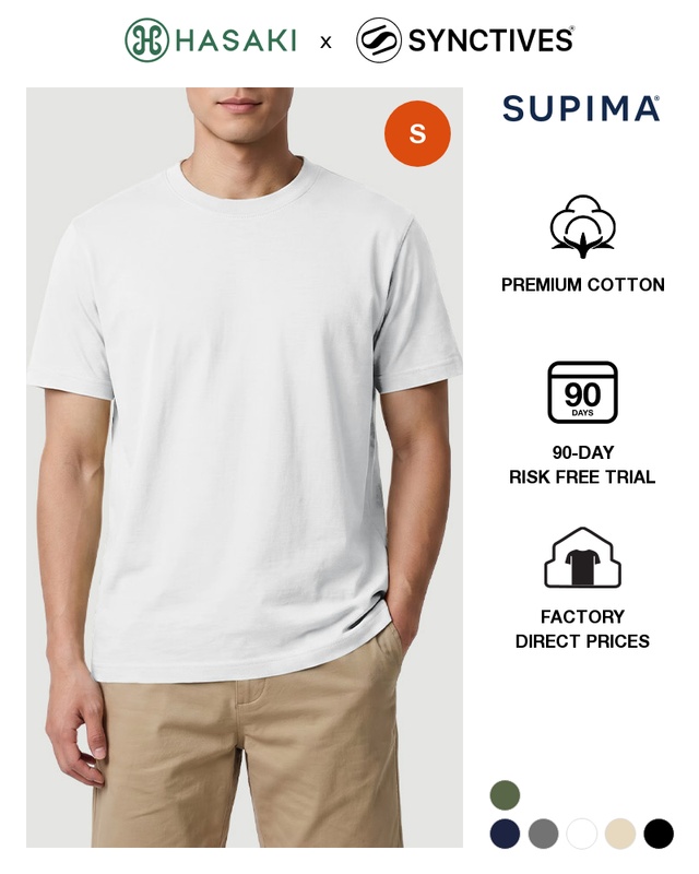 [Supima Cotton] Synctives Men's Classic Fit T-shirt