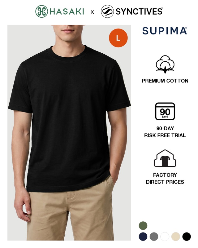 [Supima Cotton] Synctives Men's Classic Fit T-shirt