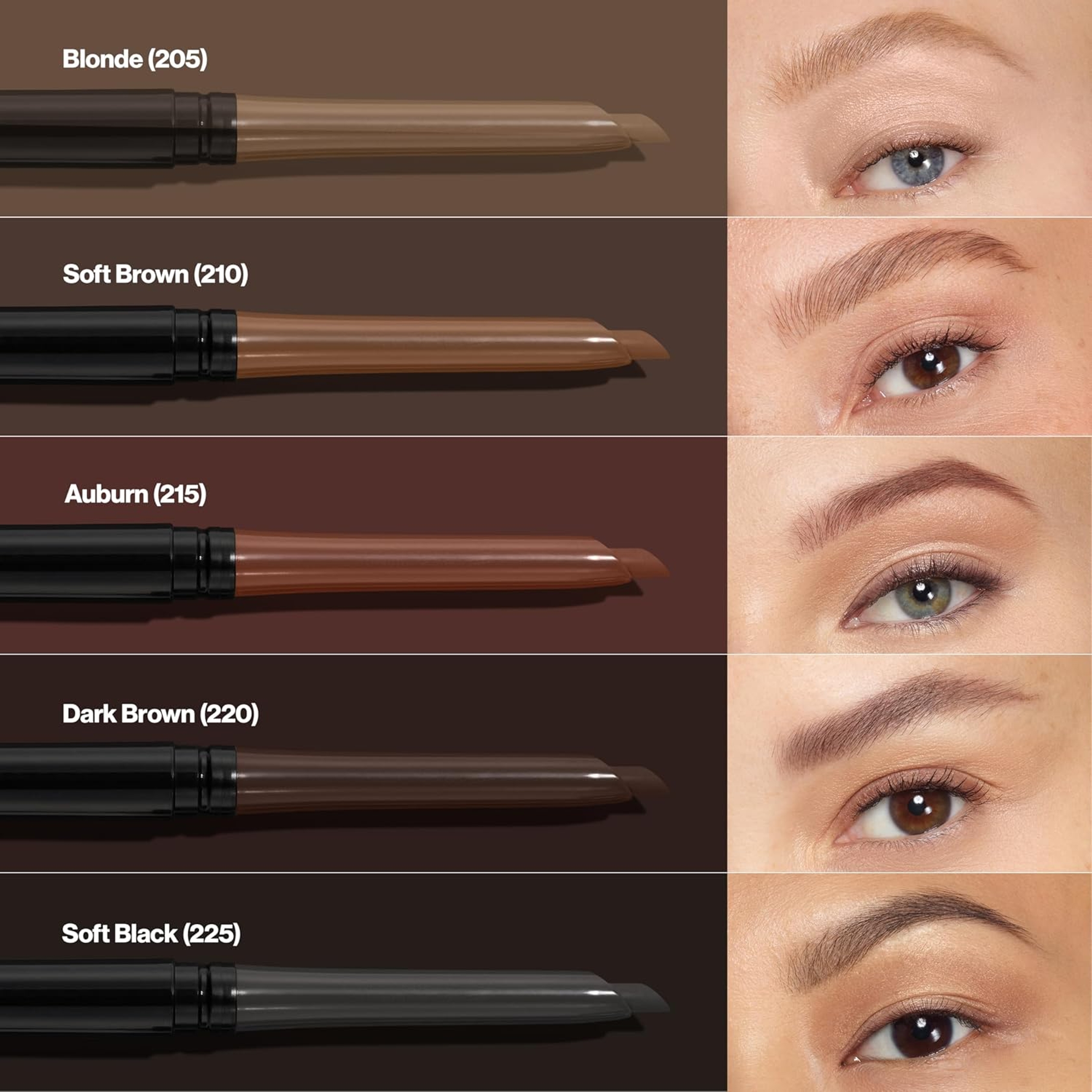 Revlon ColorStay Brow Pencil, 210 Soft Brown, 0.01 oz - Waterproof Eyebrow Pencil with a Built-in Spoolie Brush 6