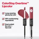 Revlon ColorStay Overtime Lipcolor, 350 Bare Maximum, 0.07 fl.oz - Dual-Ended Liquid Lipstick with Clear Lip Gloss 4