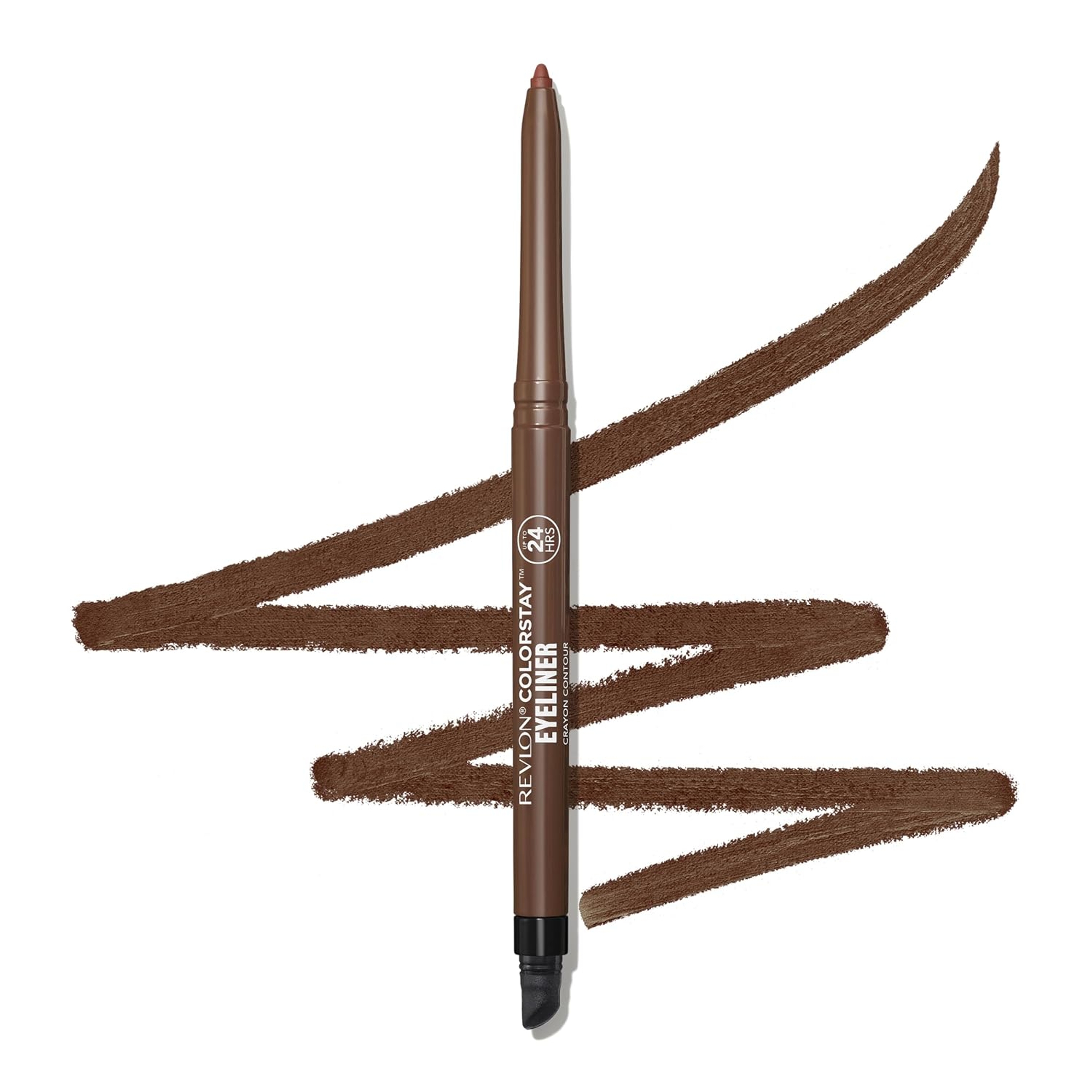 Revlon ColorStay Pencil Eyeliner, 203 Brown, 0.01 oz - Long-Wear Eyeliner with Built-In Sharpener, Smudge-Proof 7