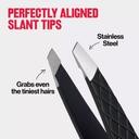 Revlon Expert Slant Tip Tweezers, Black, 1 Count - Stainless Steel, High Precision For an Easy Hair Removal 4