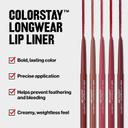 Revlon Longwear Lip Liner, 630 Nude, 0.01 oz - Rich Color & Smooth Easy-Glide Application with Built-in Sharpener 3