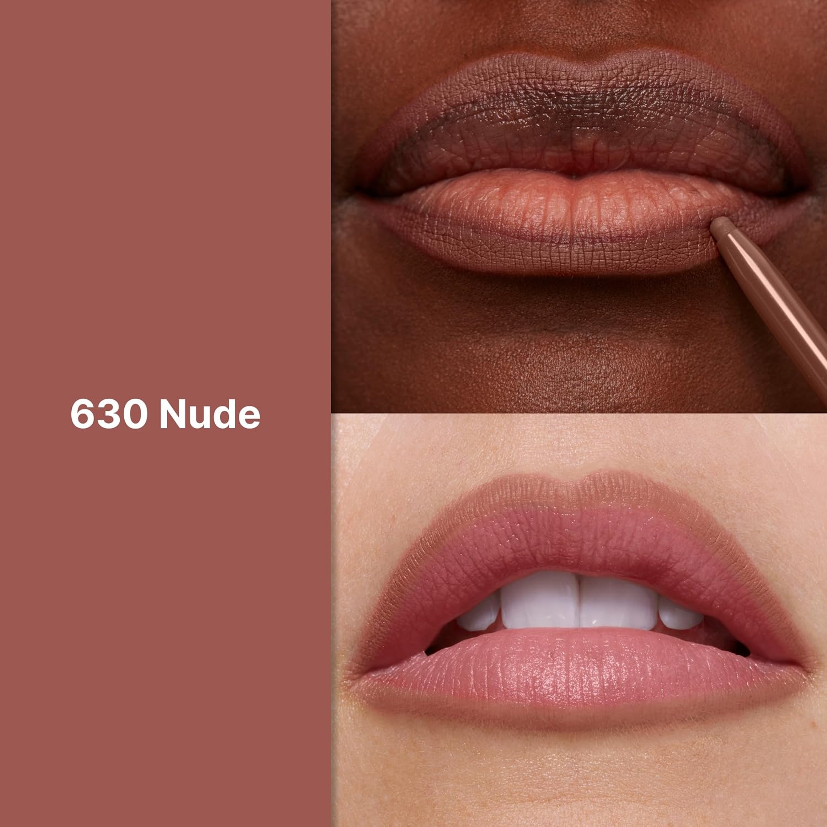 Revlon Longwear Lip Liner, 630 Nude, 0.01 oz - Rich Color & Smooth Easy-Glide Application with Built-in Sharpener 2