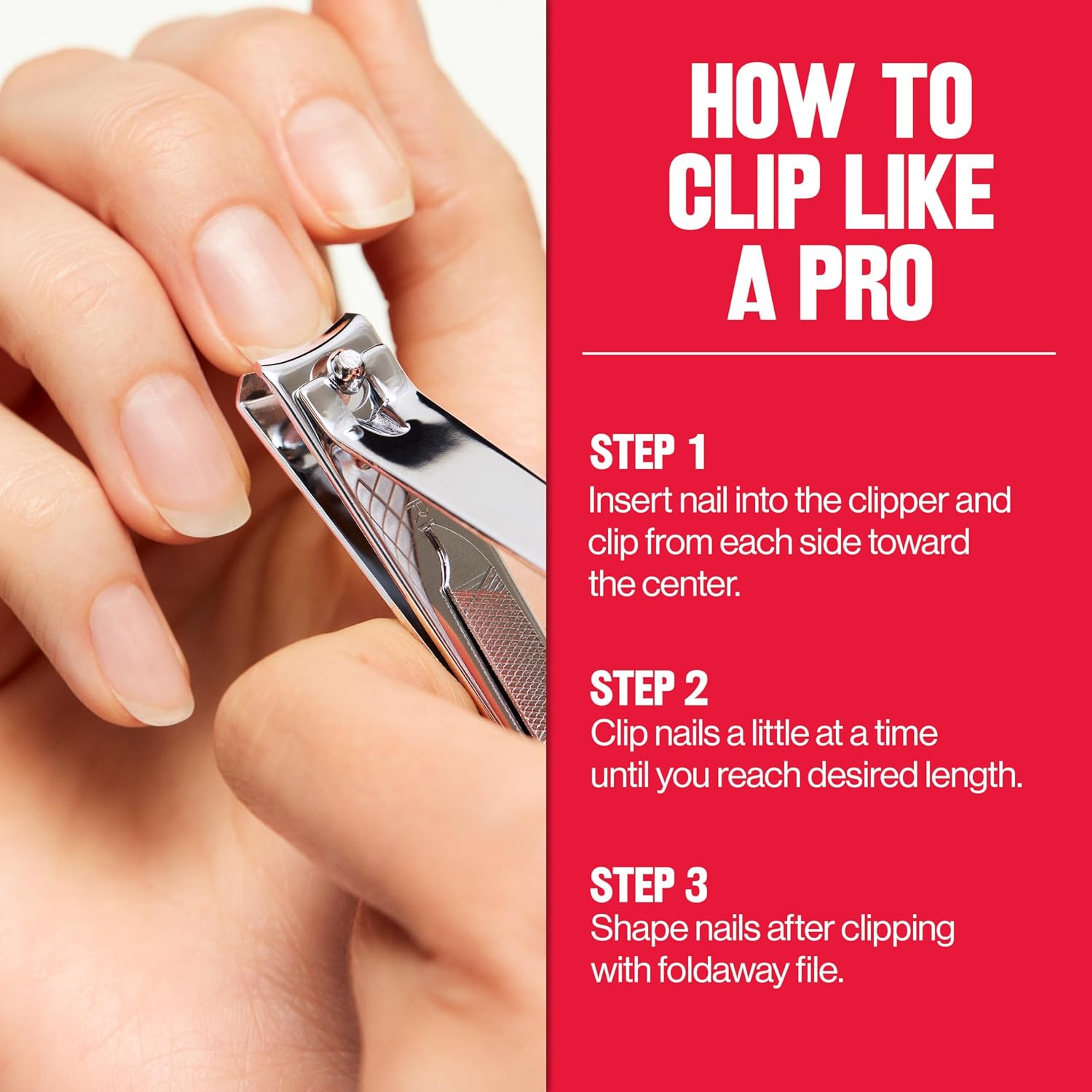 Revlon Nail Clipper 1 Count - File & Curved Blade for Accurate, Easy Trimming & Grooming 4