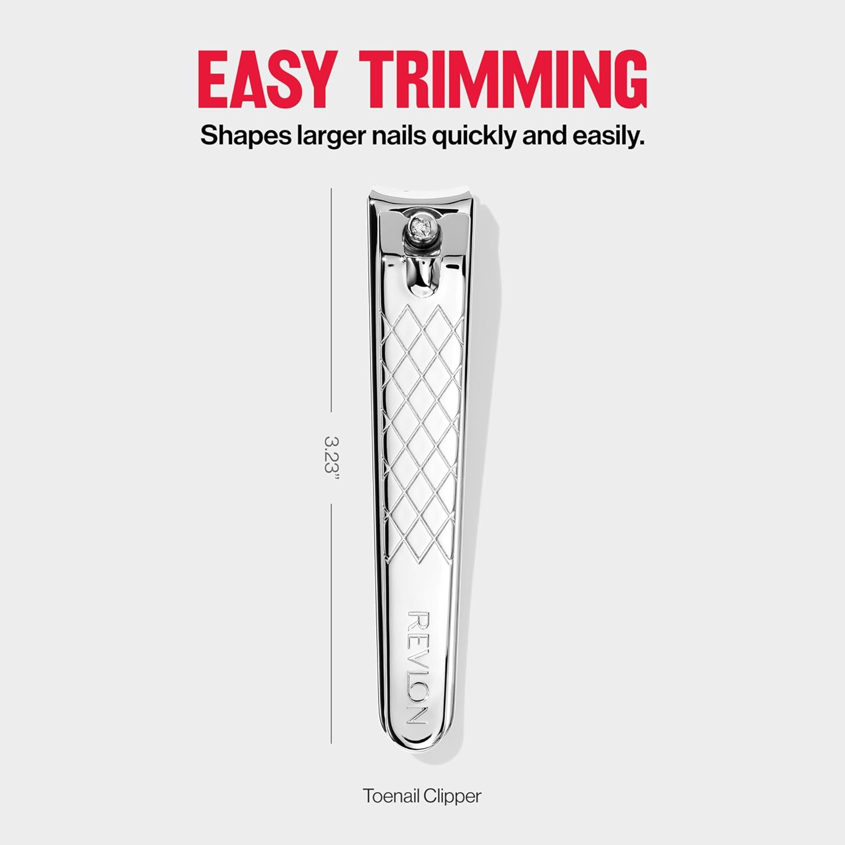 Revlon Toenail Clipper, Silver, 1 Count - withFile & Curved Blade for Accurate, Easy Trimming & Grooming 4