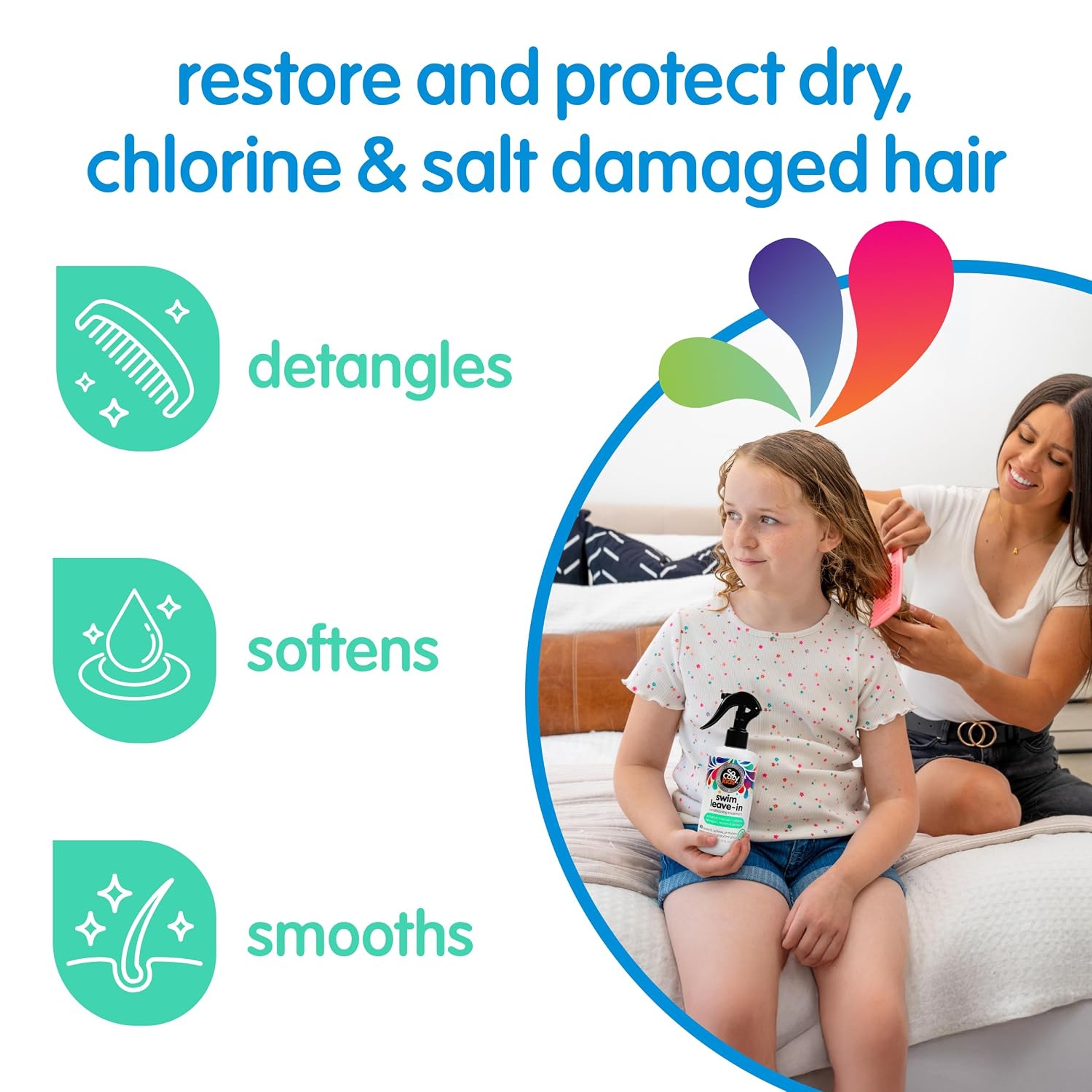 SoCozy Swim Leave-In Treatment Spray 8 fl.oz - Gentle Formula to Protect & Repair Kids Hair 3