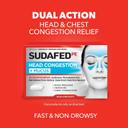 Sudafed PE Head Congestion Plus Mucus Relief Tablets for Sinus Pressure, Congestion and Headache, Non-Drowsy Decongestant with Acetaminophen, Guaifenesin, Phenylephrine HCI, 24 ct 2