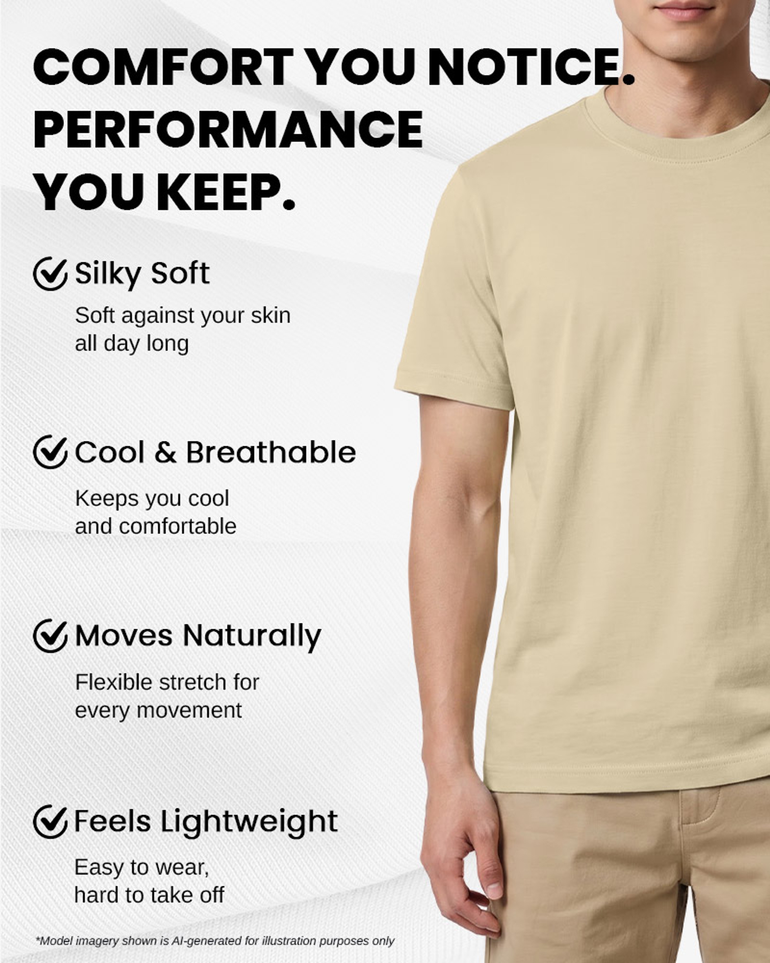 [Supima Cotton] Synctives Men's Classic Fit T-shirt 4