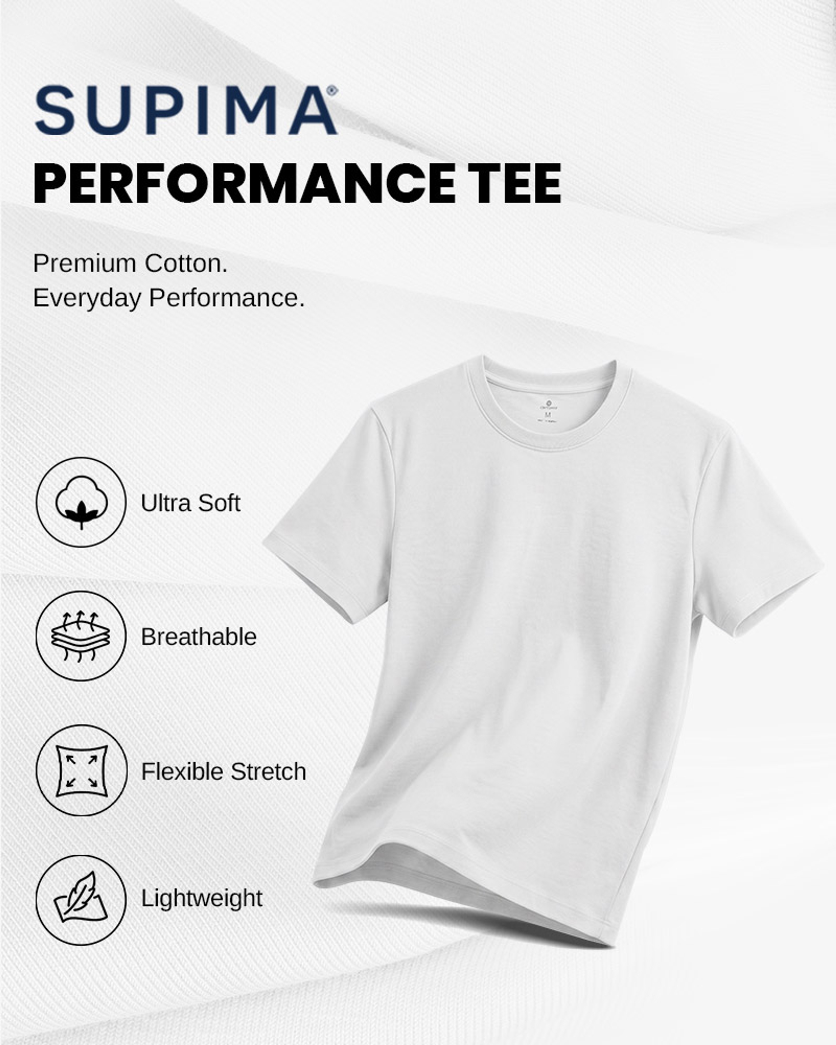 [Supima Cotton] Synctives Men's Classic Fit T-shirt 2