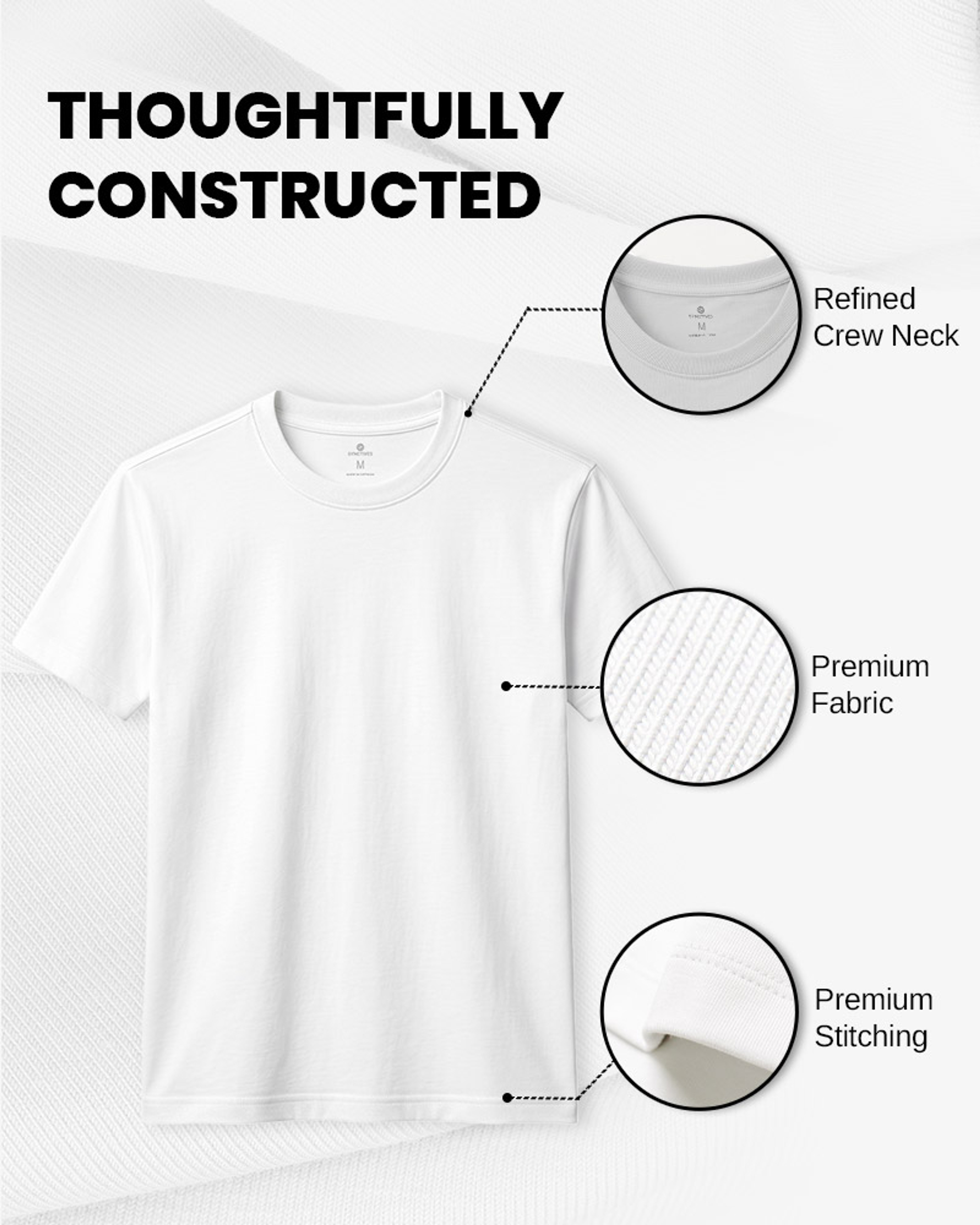 [Supima Cotton] Synctives Men's Classic Fit T-shirt 5