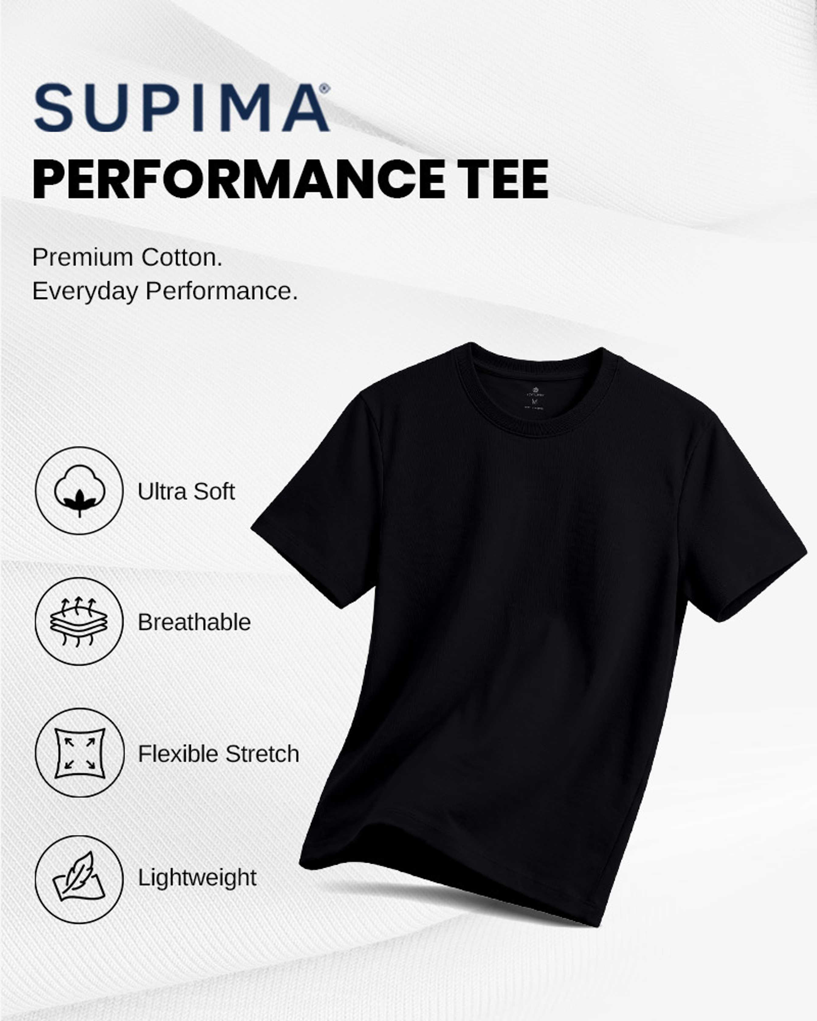 [Supima Cotton] Synctives Men's Classic Fit T-shirt 2