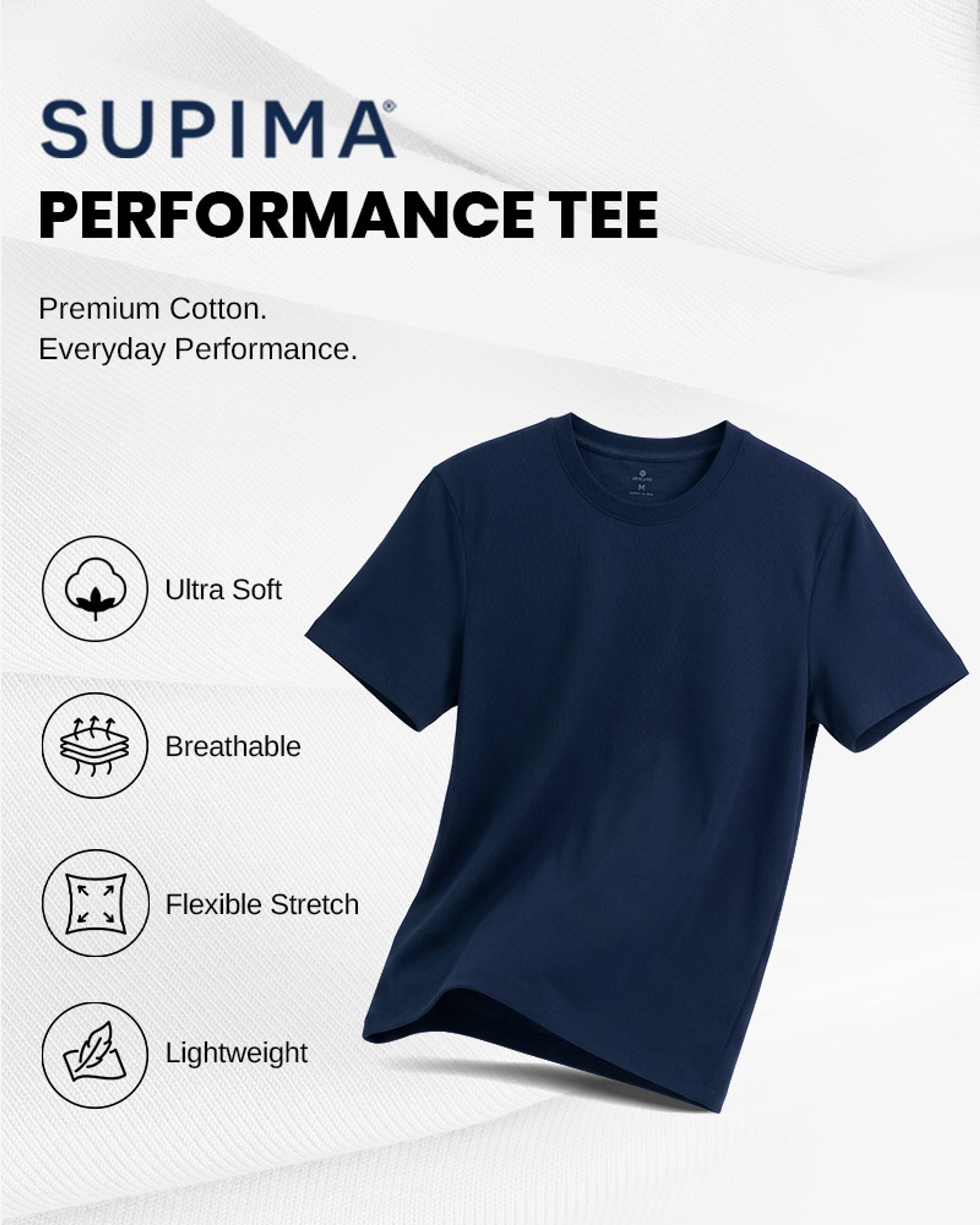 [Supima Cotton] Synctives Men's Classic Fit T-shirt 2