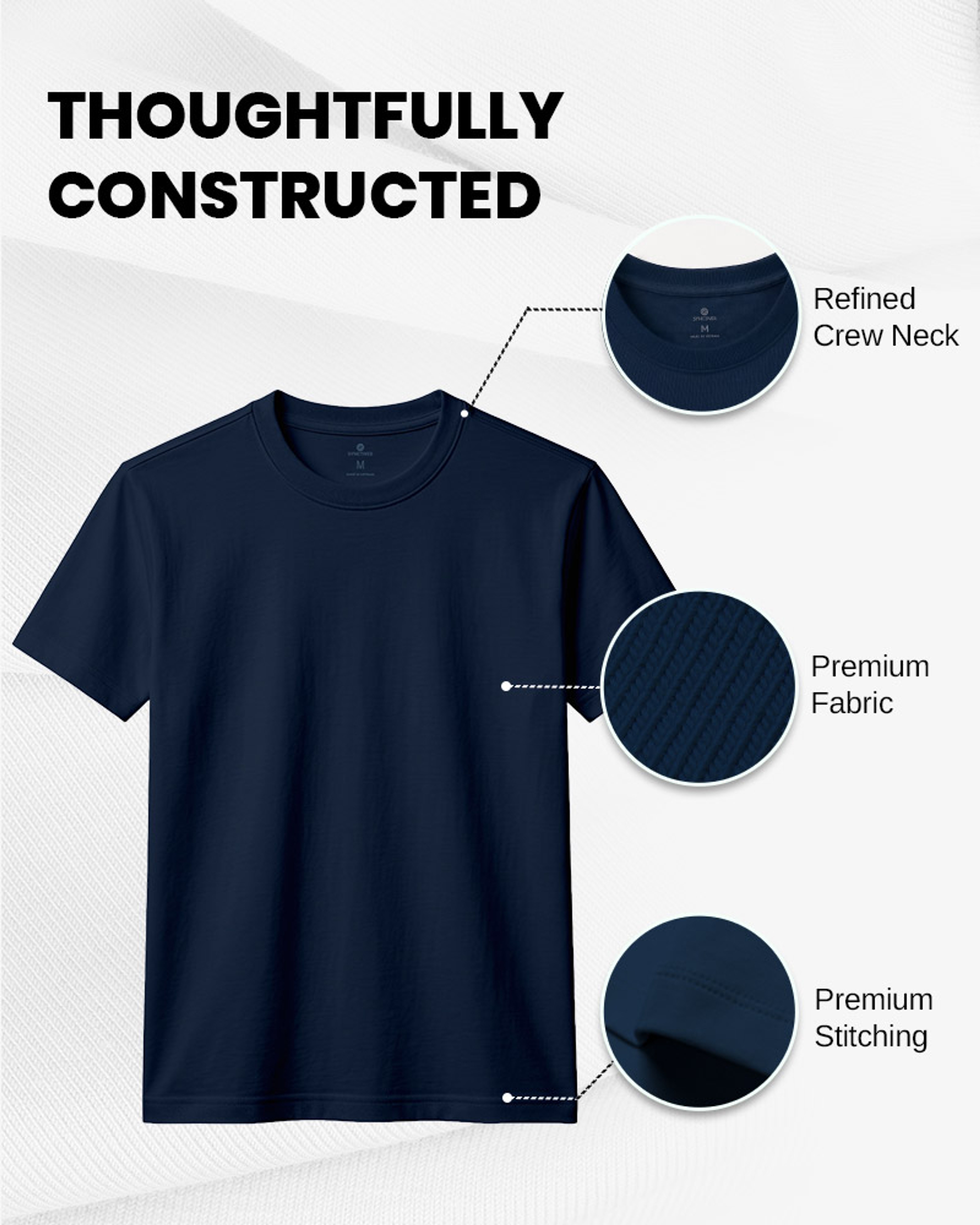 [Supima Cotton] Synctives Men's Classic Fit T-shirt 5