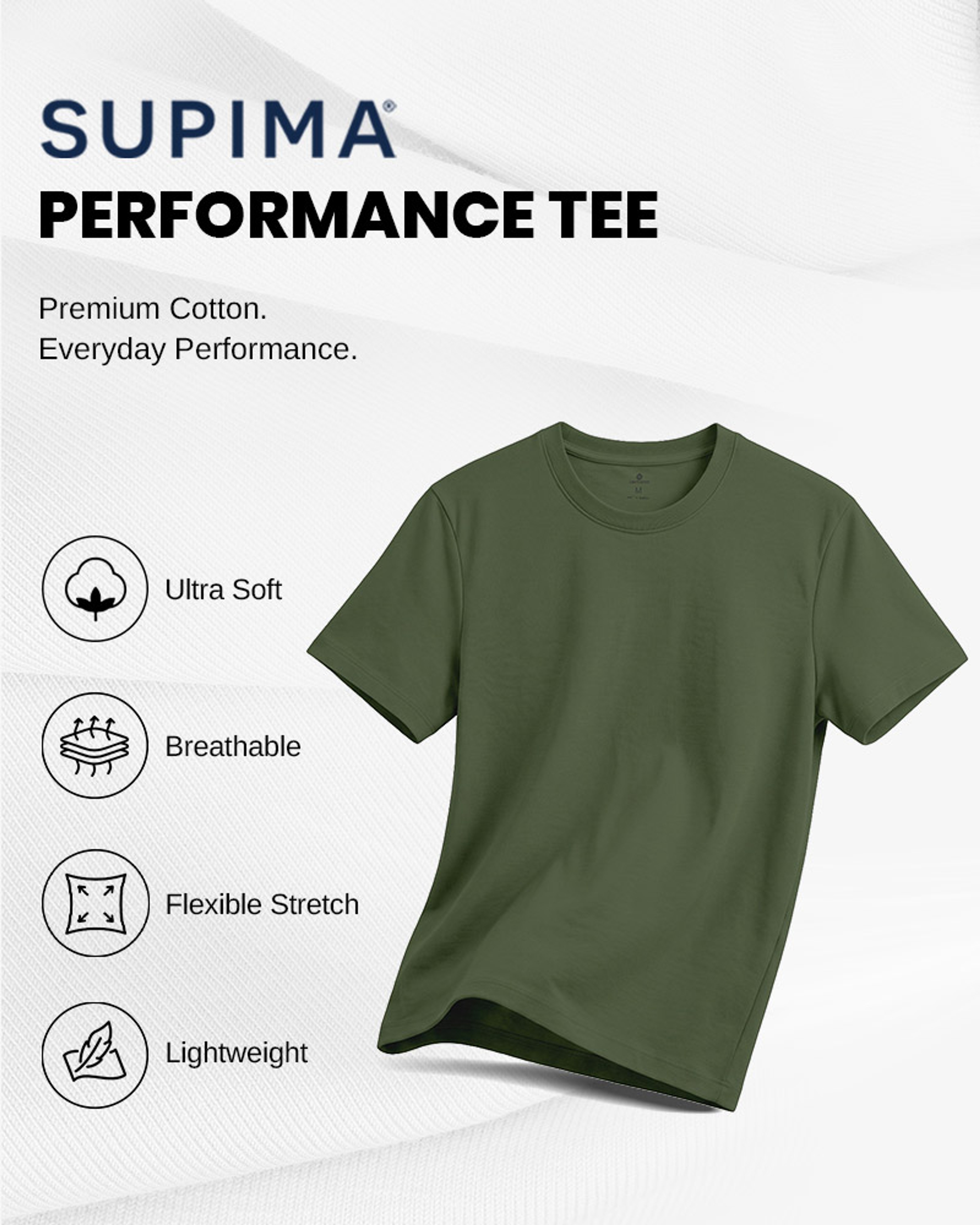 [Supima Cotton] Synctives Men's Classic Fit T-shirt 3