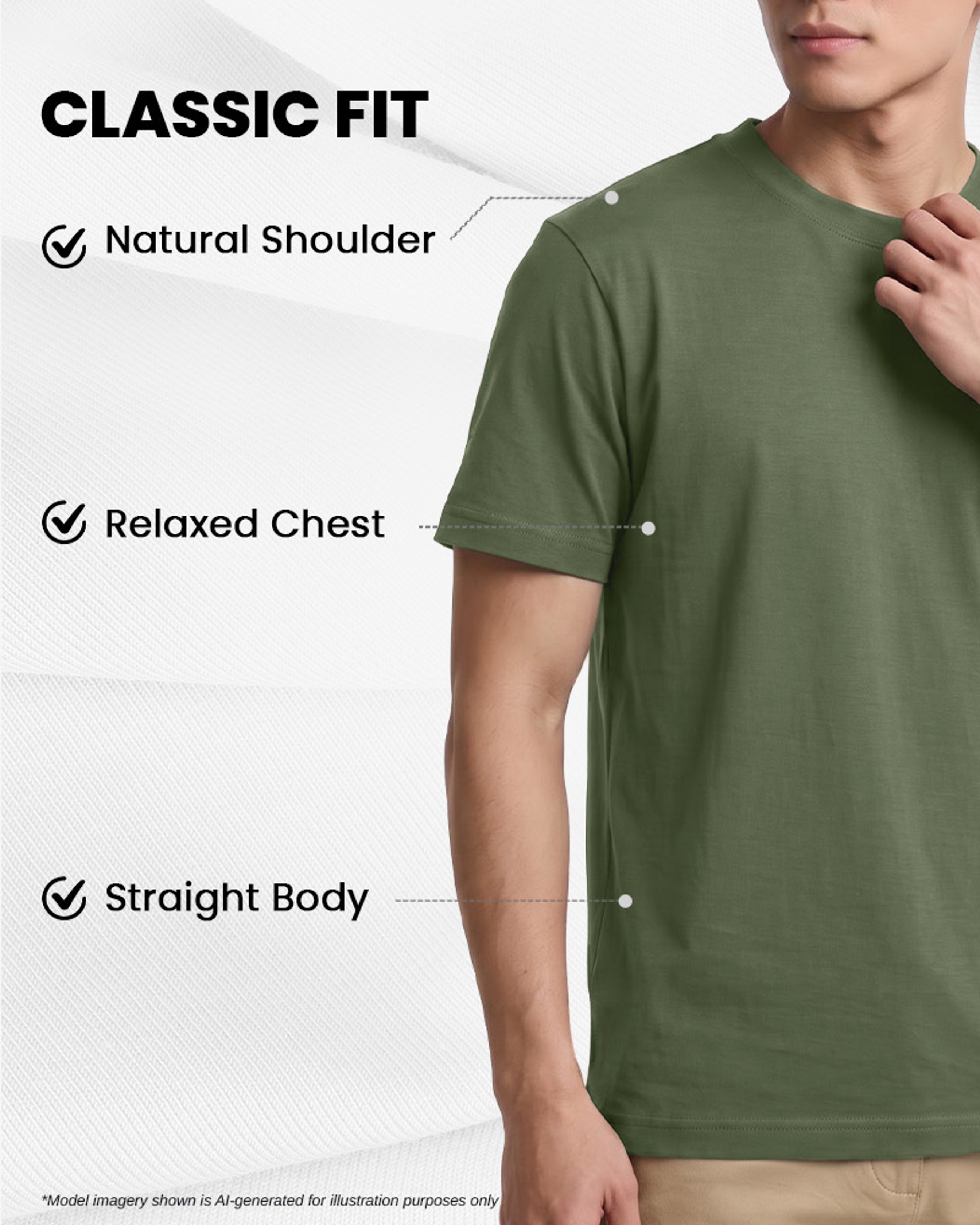 [Supima Cotton] Synctives Men's Classic Fit T-shirt 8