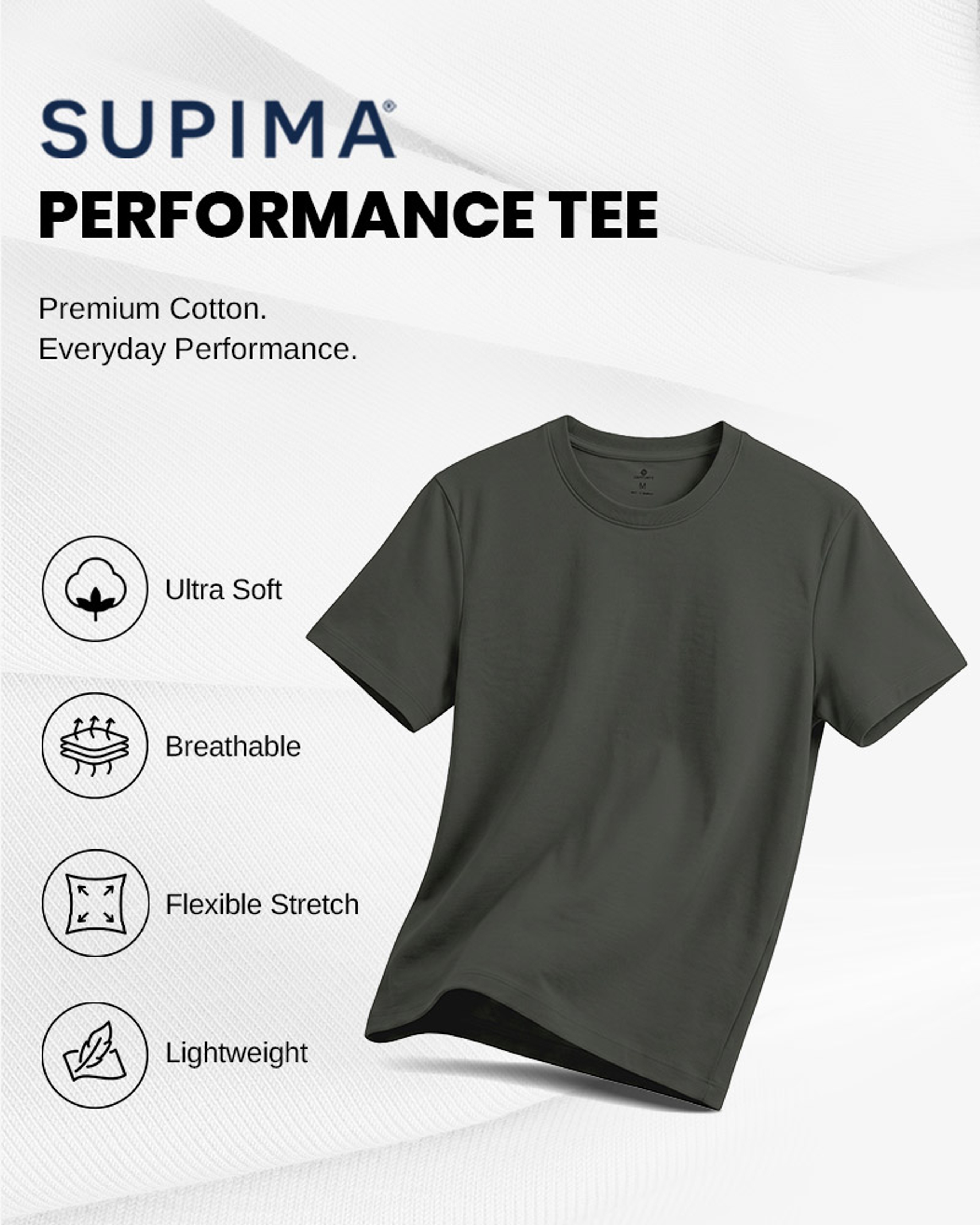 [Supima Cotton] Synctives Men's Classic Fit T-shirt 2